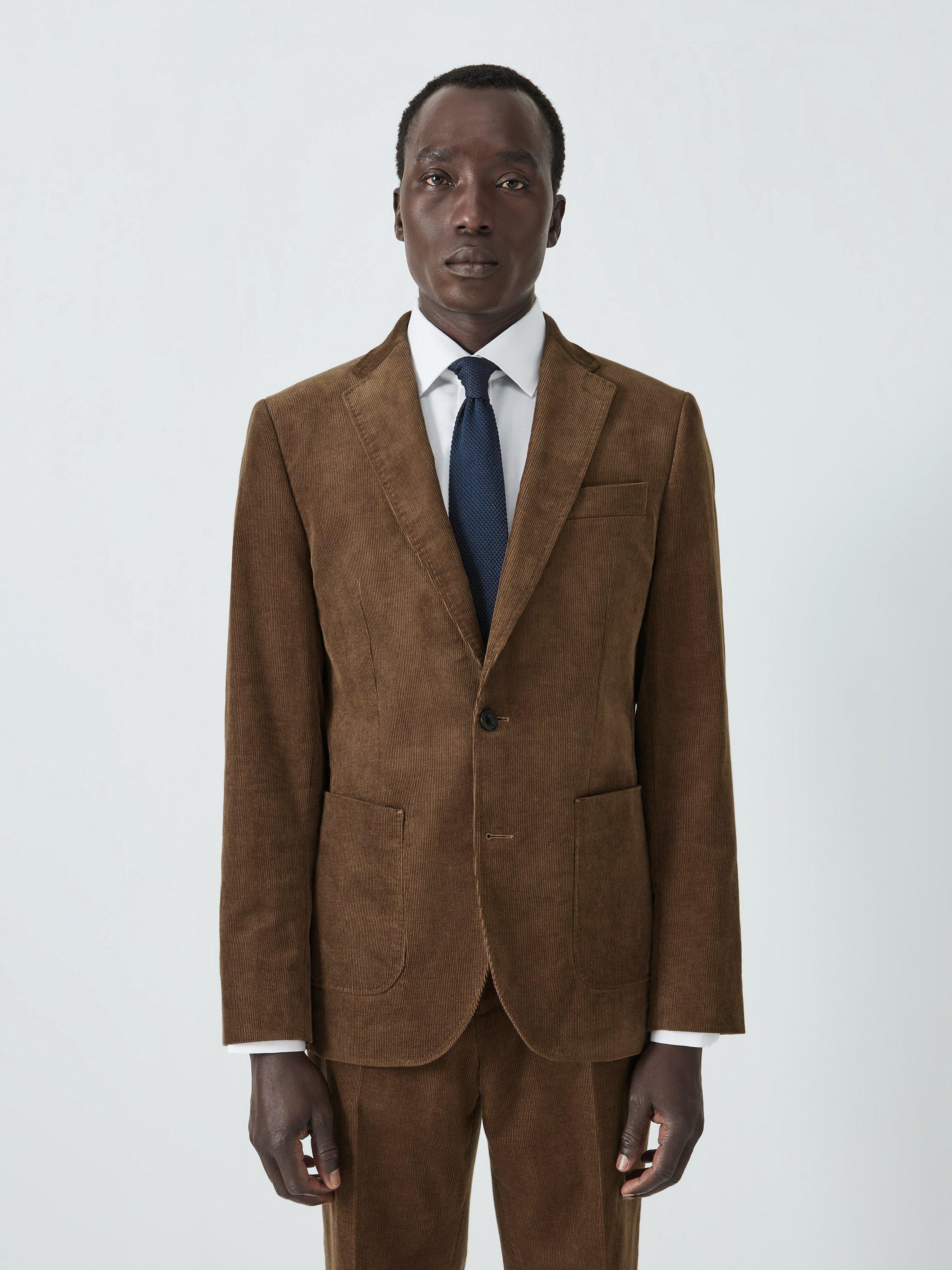 John Lewis Regular Fit Corduroy Blazer, Taupe