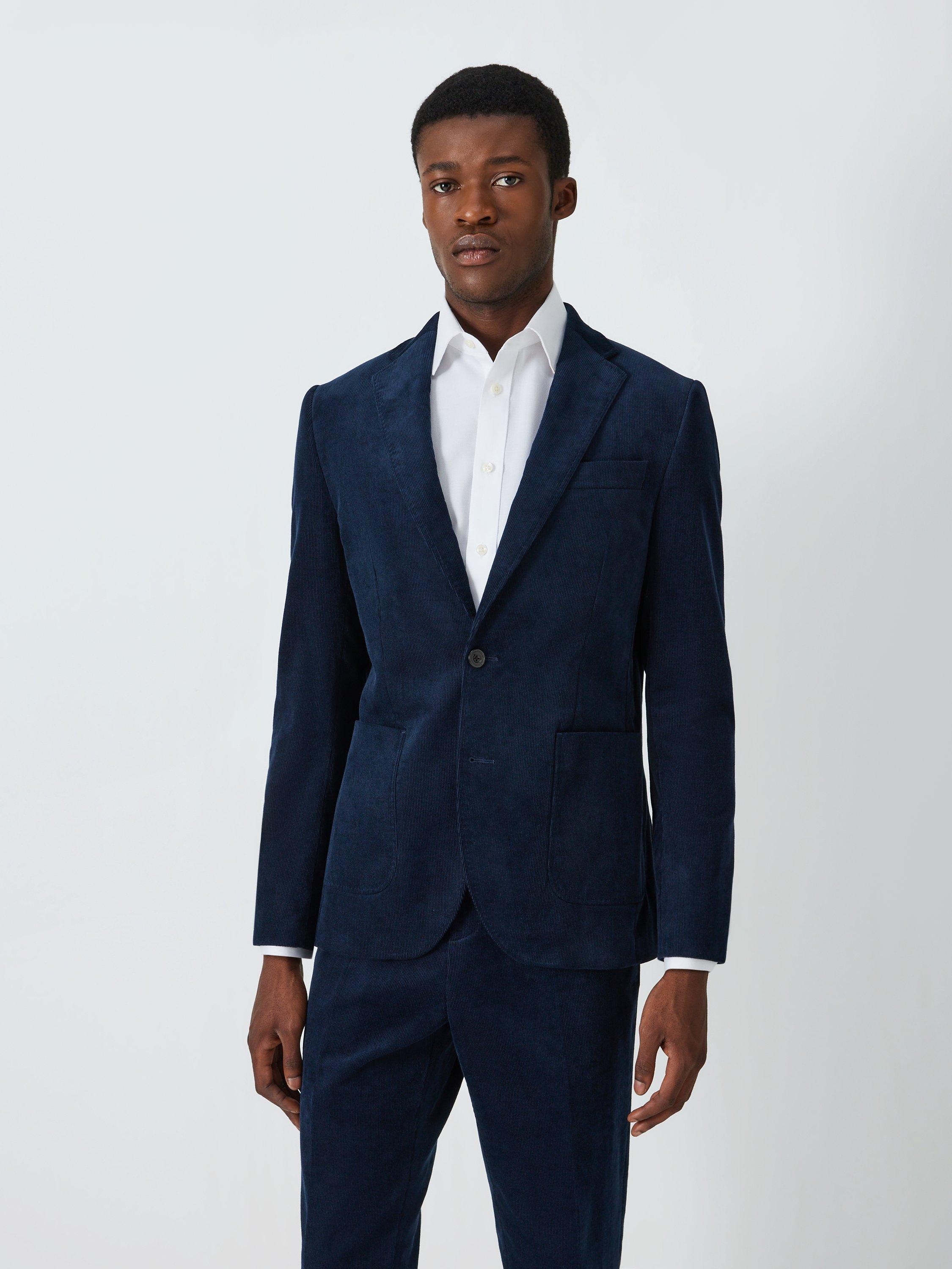John Lewis Regular Fit Corduroy Blazer, Navy