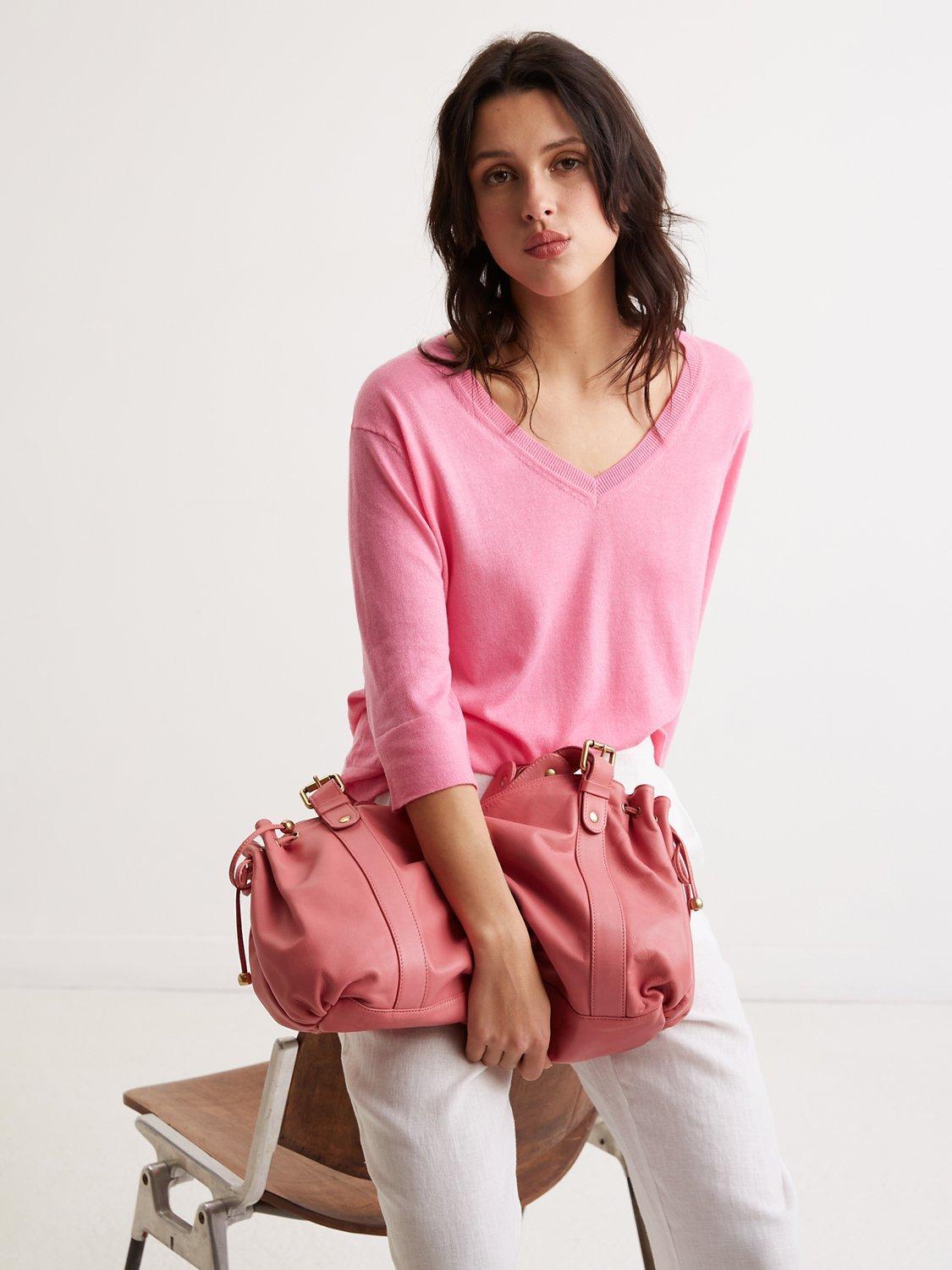 Gerard Darel Lacina V-Neck Jumper, Pink, 8