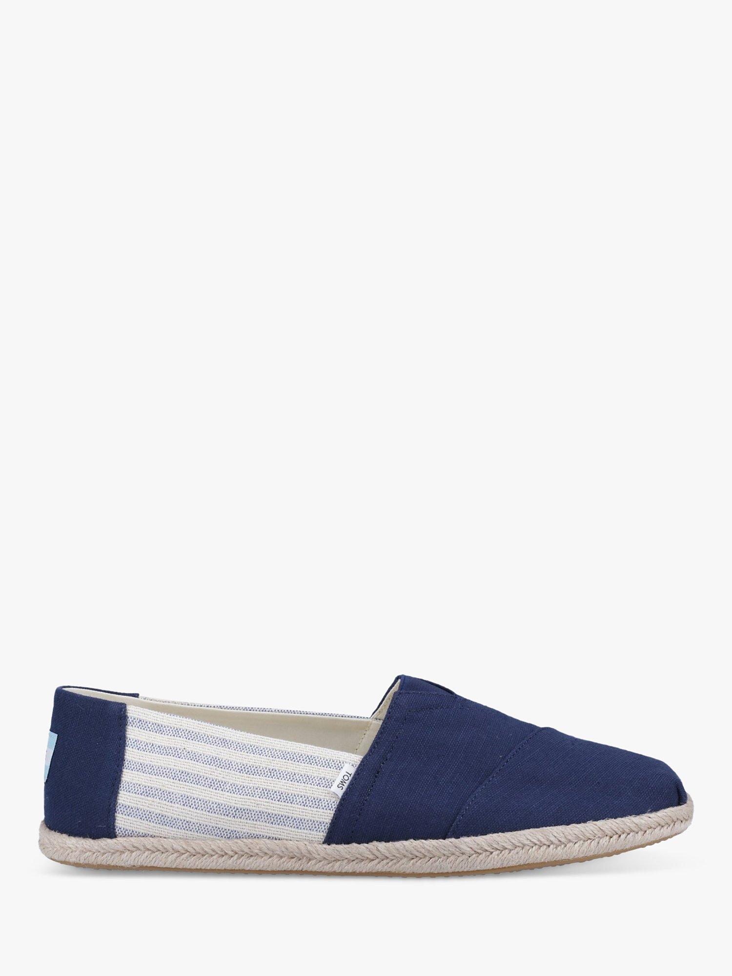 TOMS Alpargata Rope Stripe Espadrilles, Navy, 7