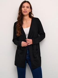 KAFFE Fenia Long Cardigan, Deep Black