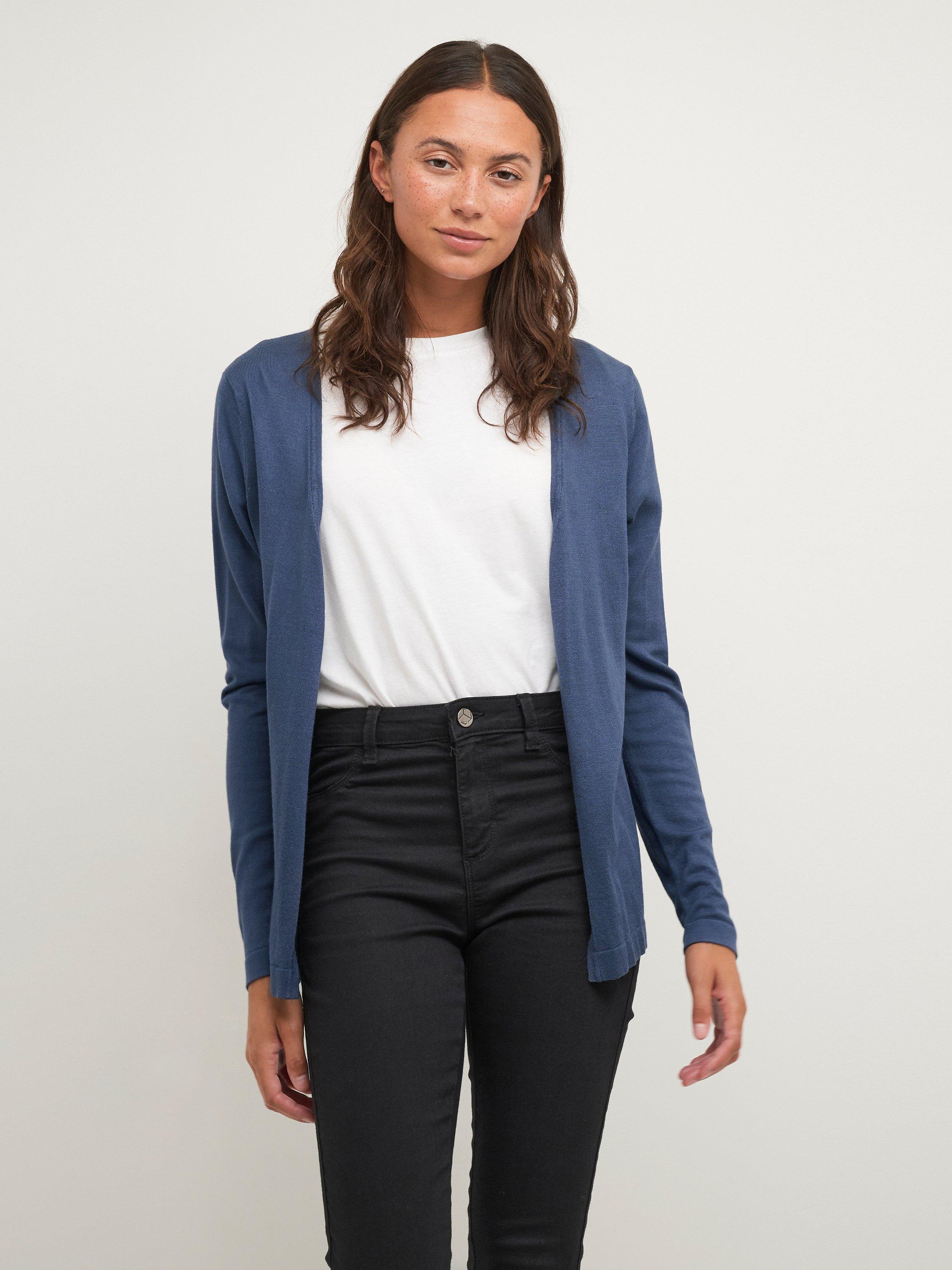 KAFFE Astrid Cardigan, Vintage Indigo
