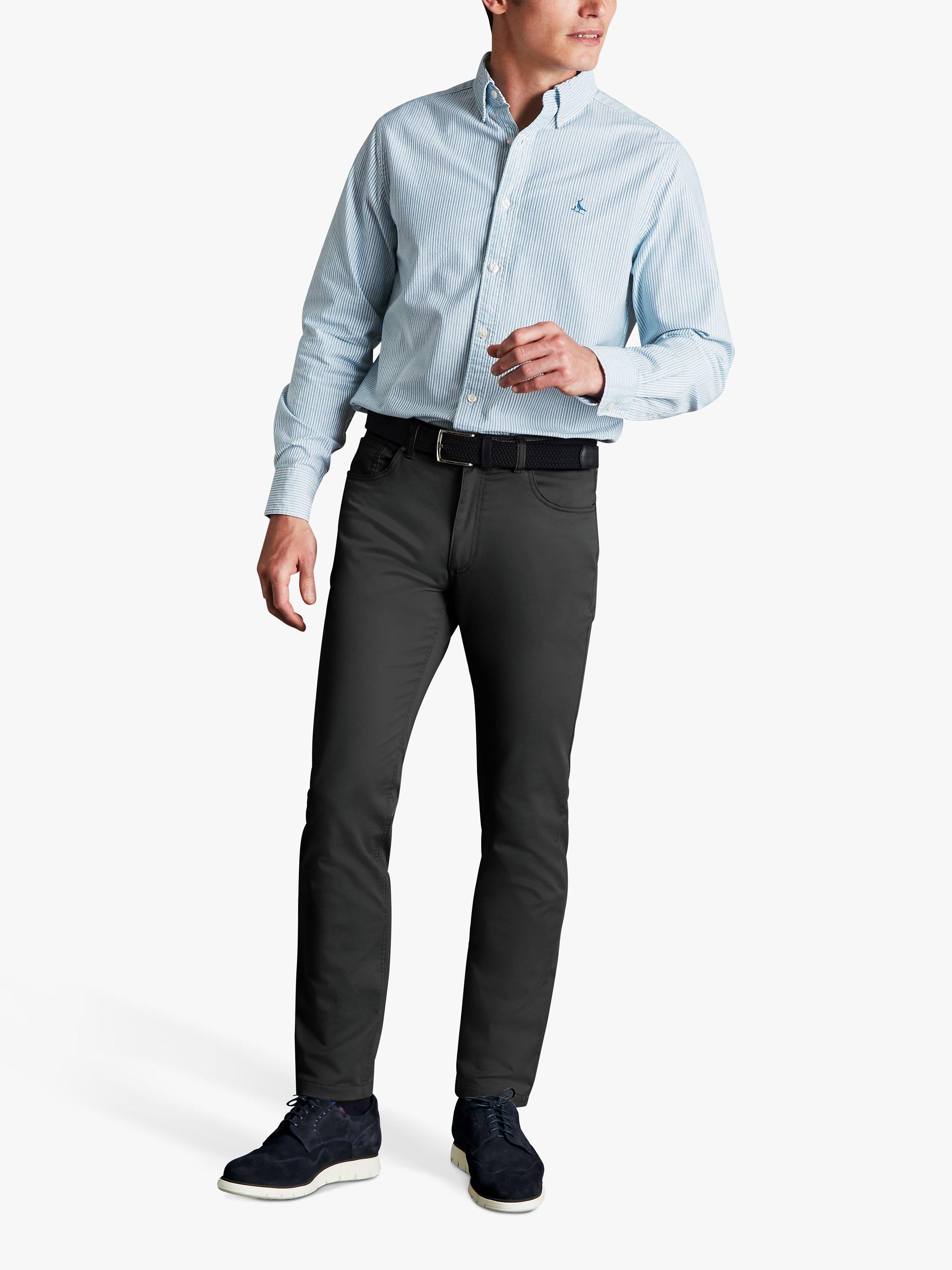 Charles Tyrwhitt Cotton Stretch Slim Fit 5 Pocket Trousers, Charcoal Grey