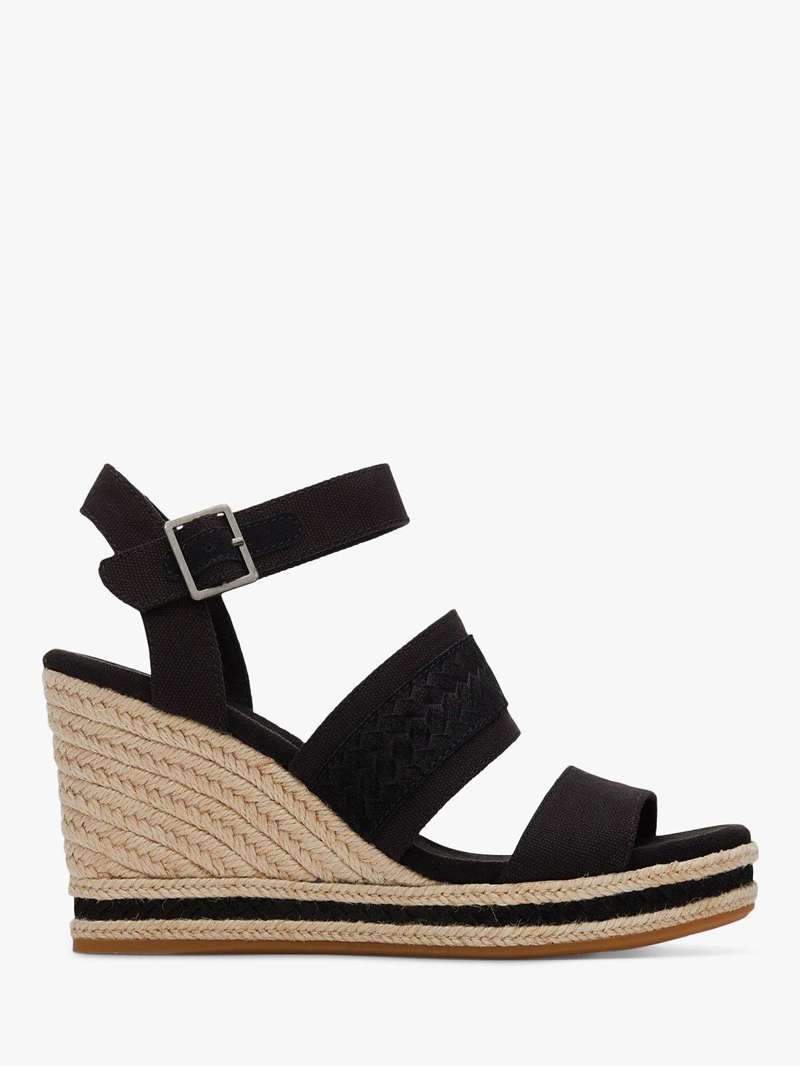 TOMS Madelyn Wedged Heeled Sandals, Black