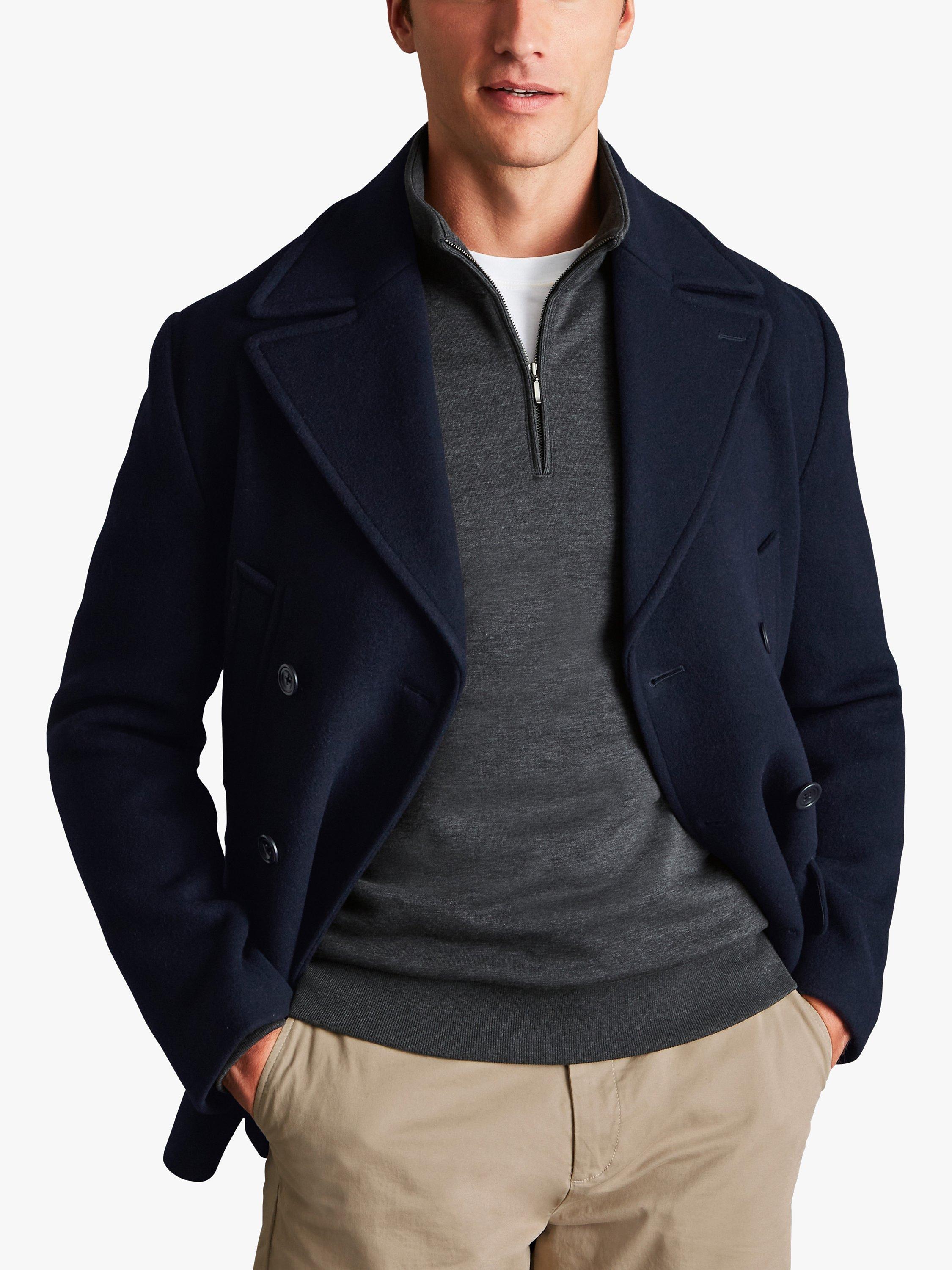 Charles Tyrwhitt Wool Pea Coat Navy