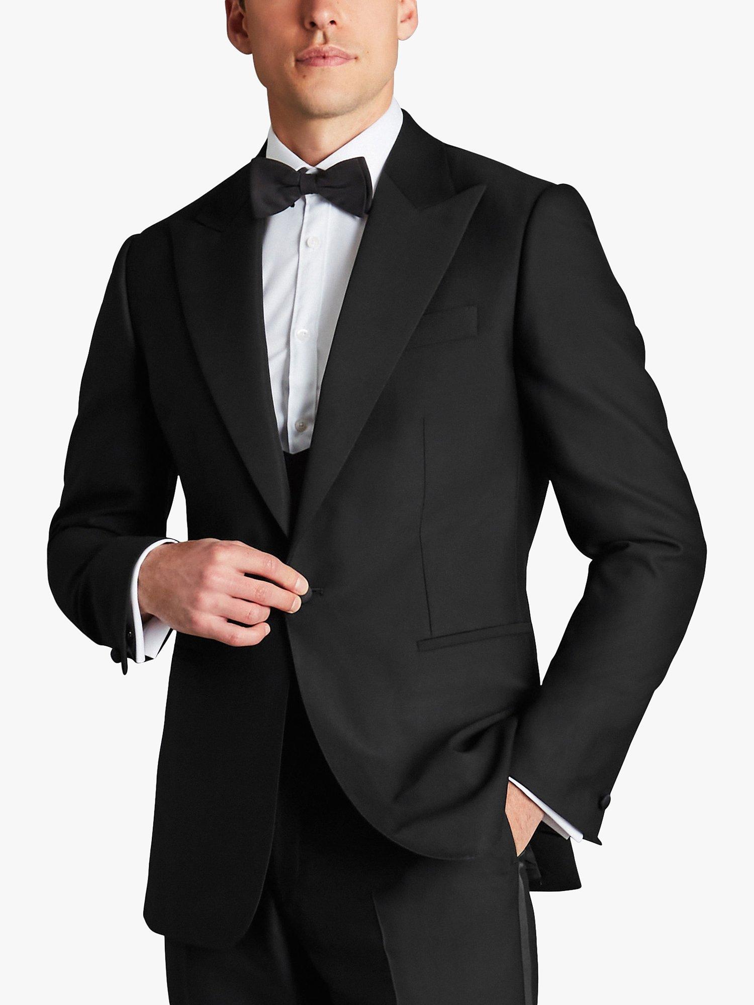 Charles Tyrwhitt Slim Fit Peak Lapel Wool Dinner Jacket, Black
