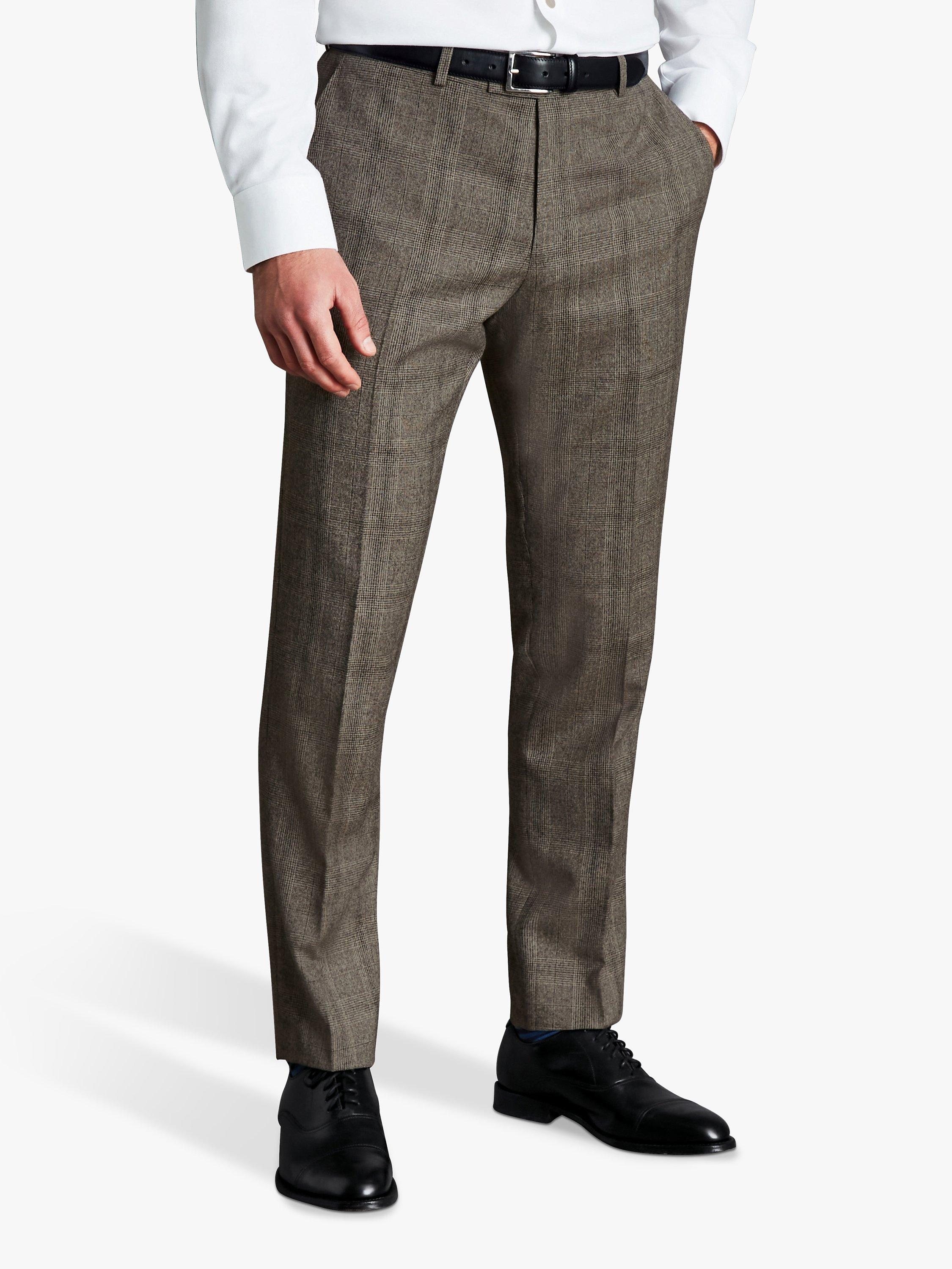 Charles Tyrwhitt Prince of Wales Slim Fit Suit Trousers, Oatmeal