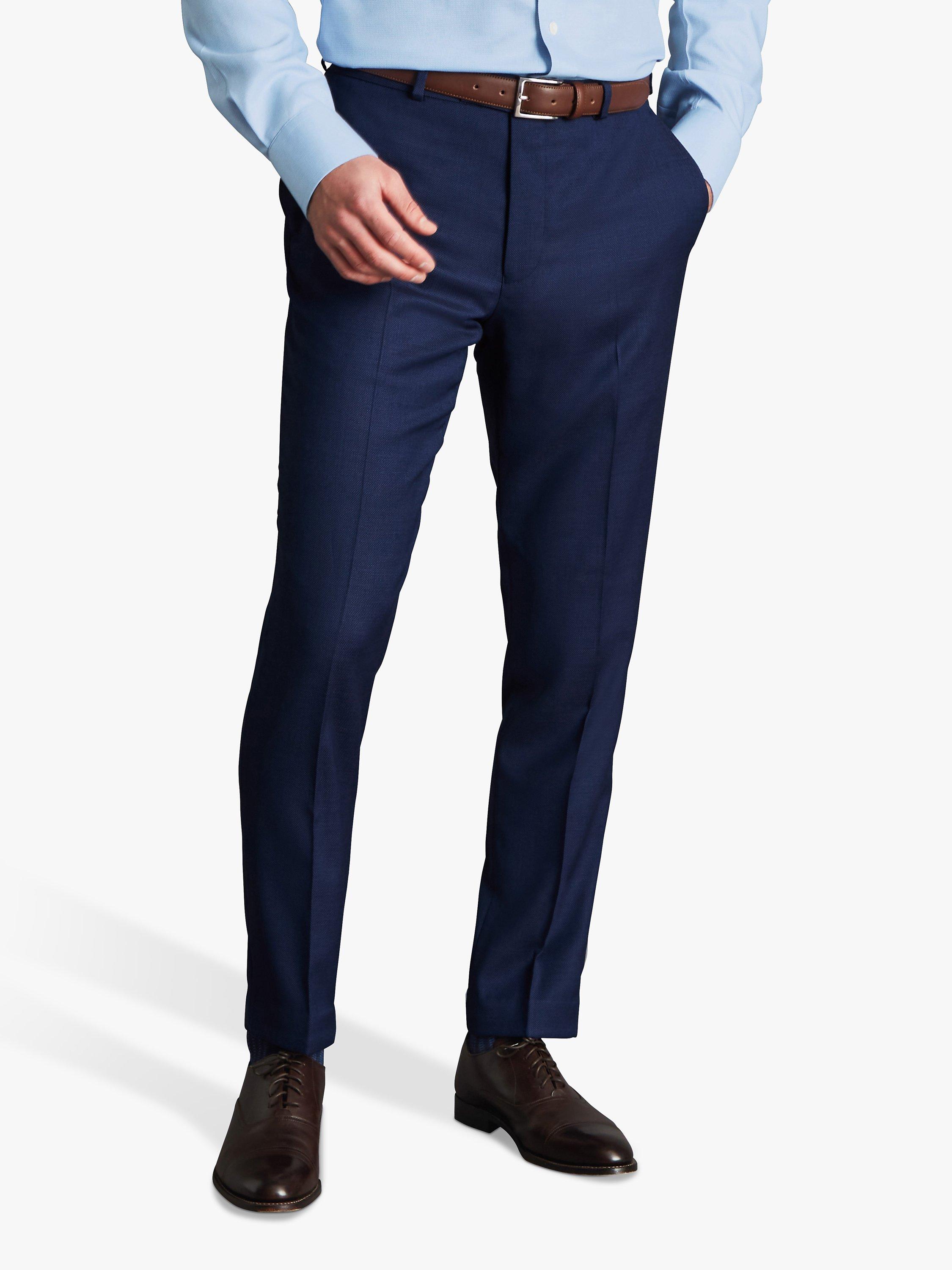 Charles Tyrwhitt Slim Fit Natural Stretch Birdseye Suit Trousers