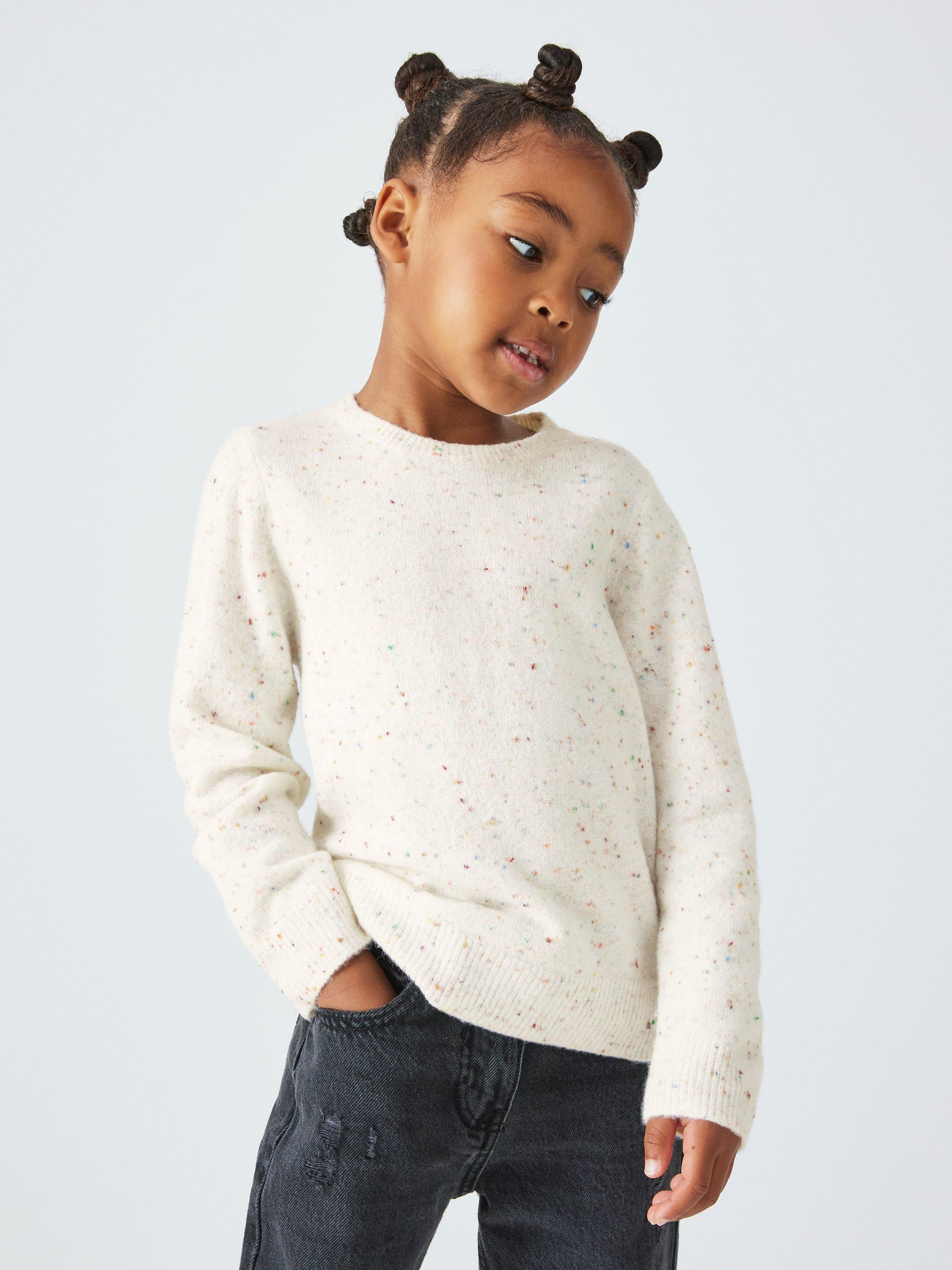John Lewis Kids' Nepp Yarn Jumper, Cream