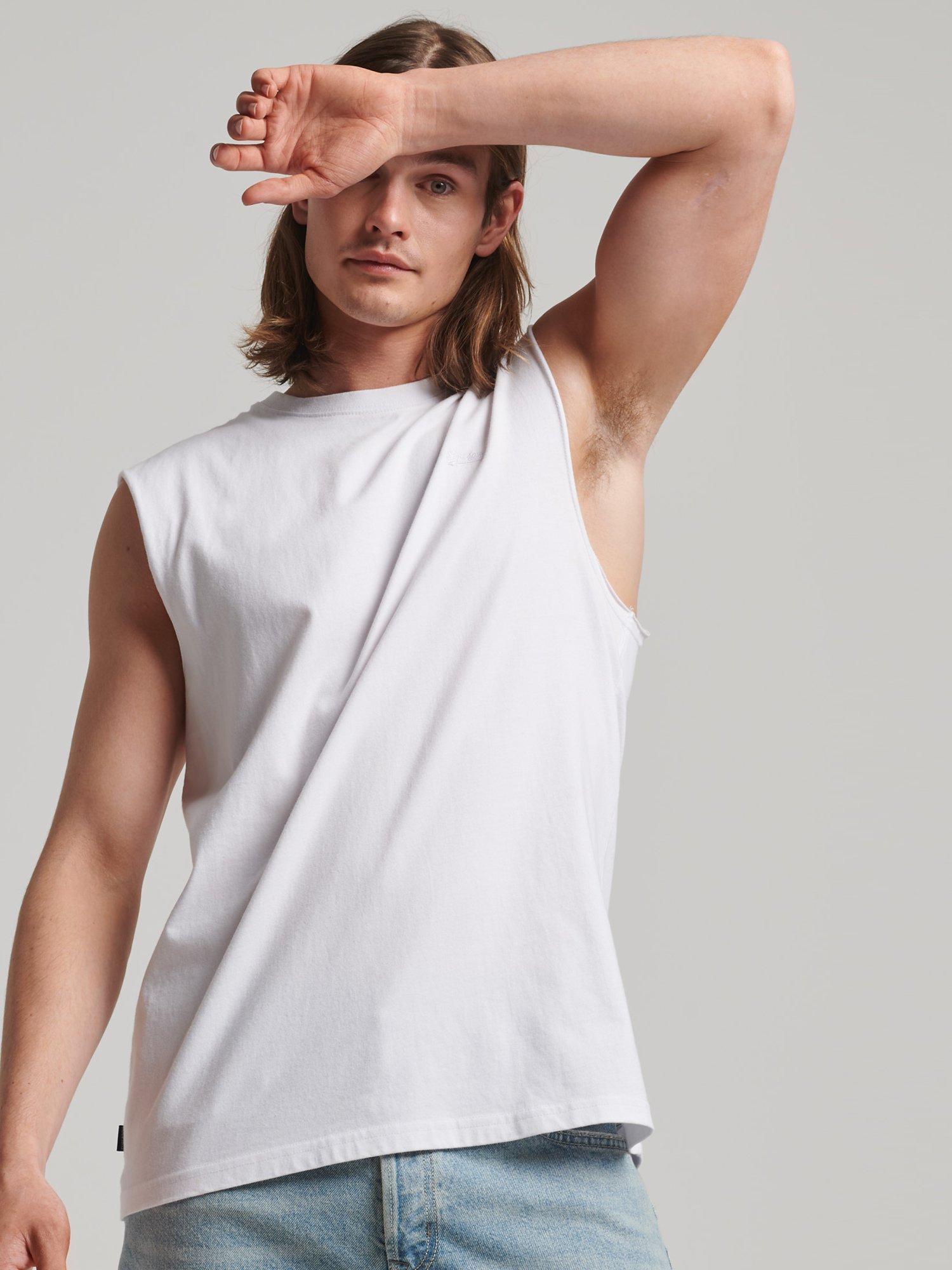 Superdry Vintage Logo Embroidered Tank Top, Optic