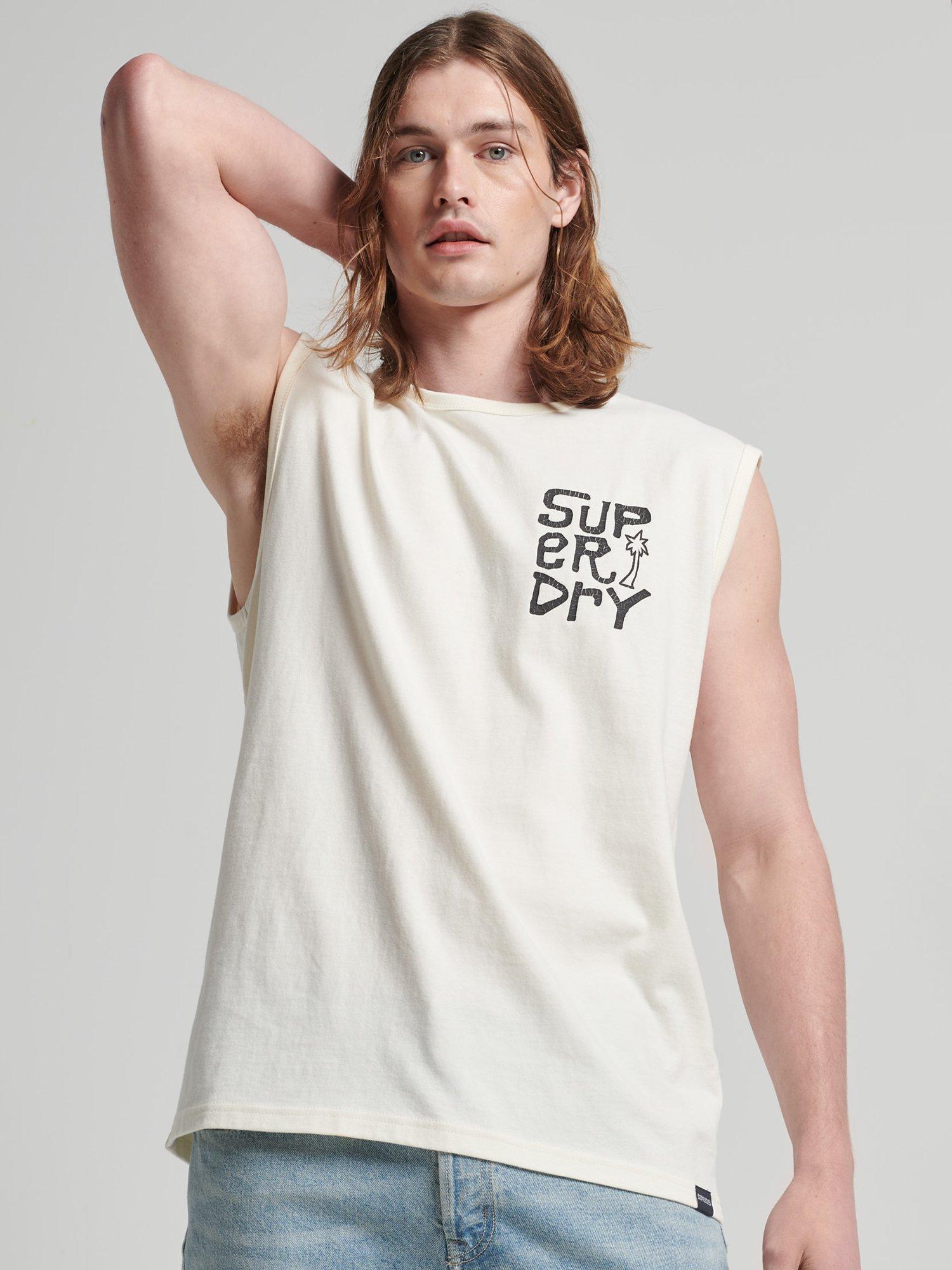 Superdry Vintage Tribal Surf Vest Top, Chalk