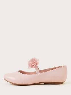 Monsoon Kids' Corsage Ballerina Flats, Pink