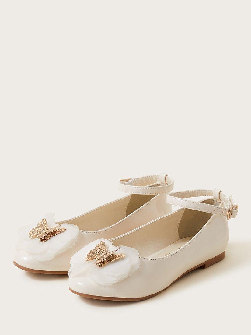 Monsoon Kids' Kali Patent Butterfly Ballerina Shoes