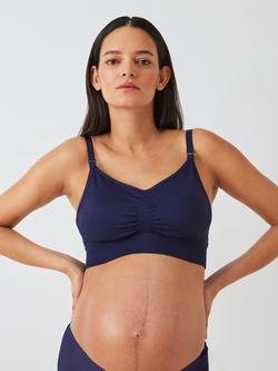 John Lewis Maria Seam Free Maternity Bra, Pack of 2 - view 2, Navy/Pink