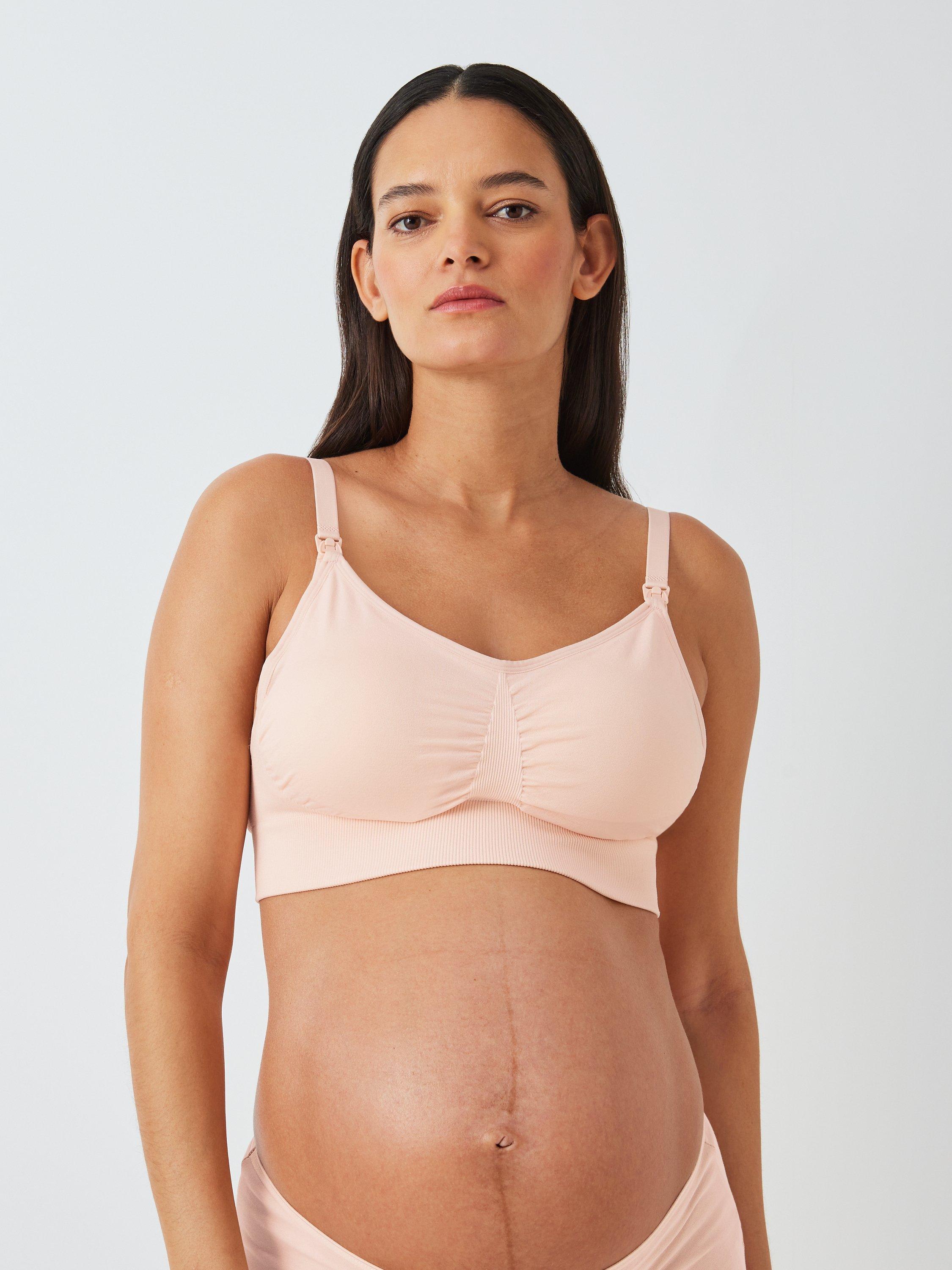 Product image 7 of 7, which shows John Lewis Maria Seam Free Maternity Bra, Pack of 2, Navy/Pink, S