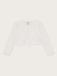 Monsoon Kids' 3D Petal Cardigan, Ivory