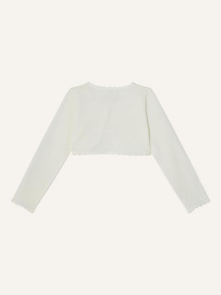 Monsoon Kids' Niamh Cardigan - view 2, Ivory