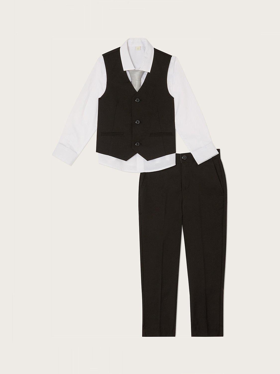 Monsoon Kids' Andrew Four Piece Suit, Black