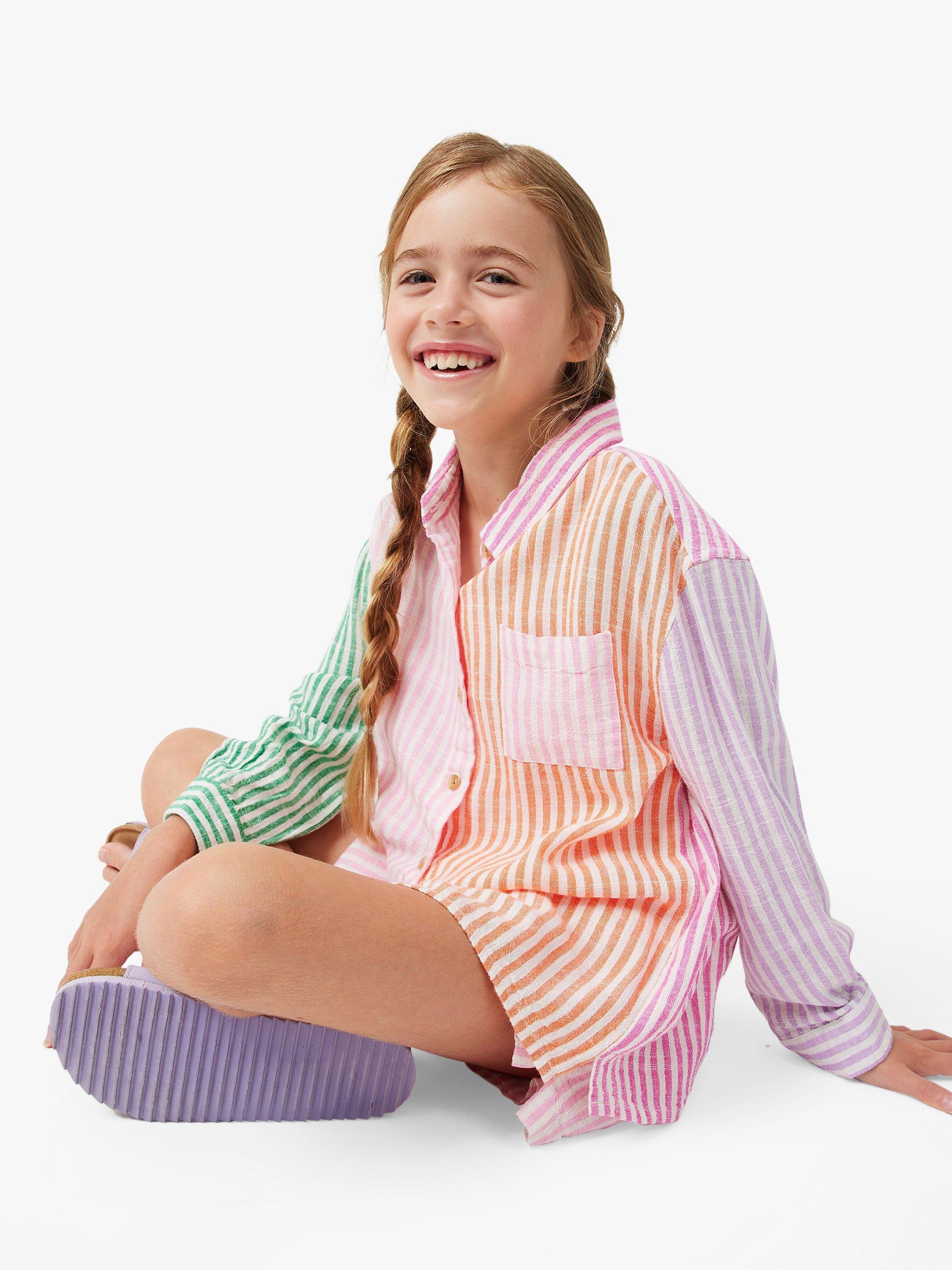 Cotton On Kids' Fun Patch Stripe Shirt, Multi