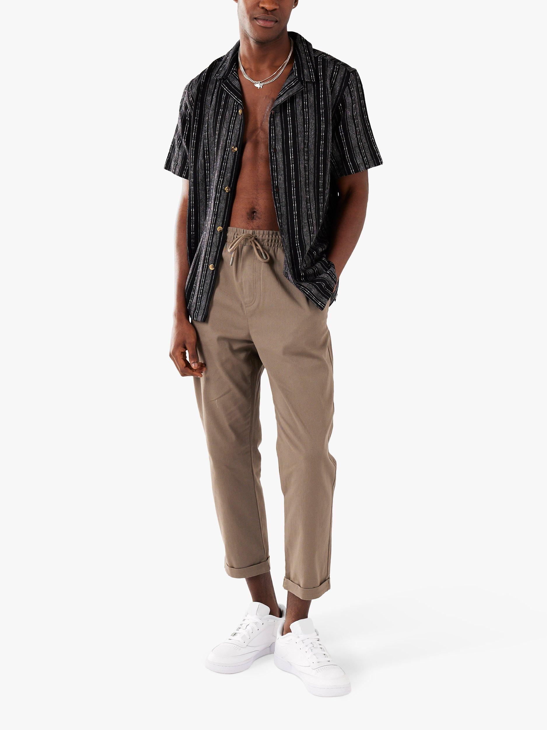 Chelsea Peers Cotton Drawstring Trousers, Khaki