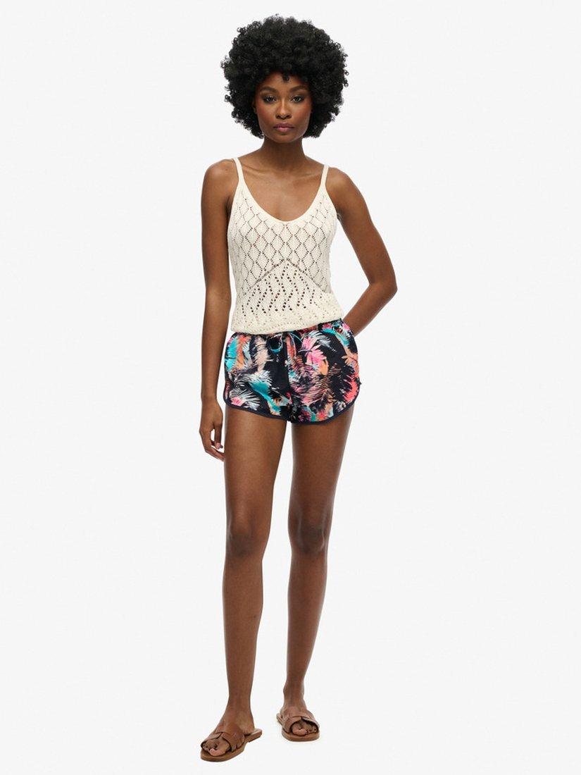 Superdry Printed Beach Shorts, Fluro Tropic