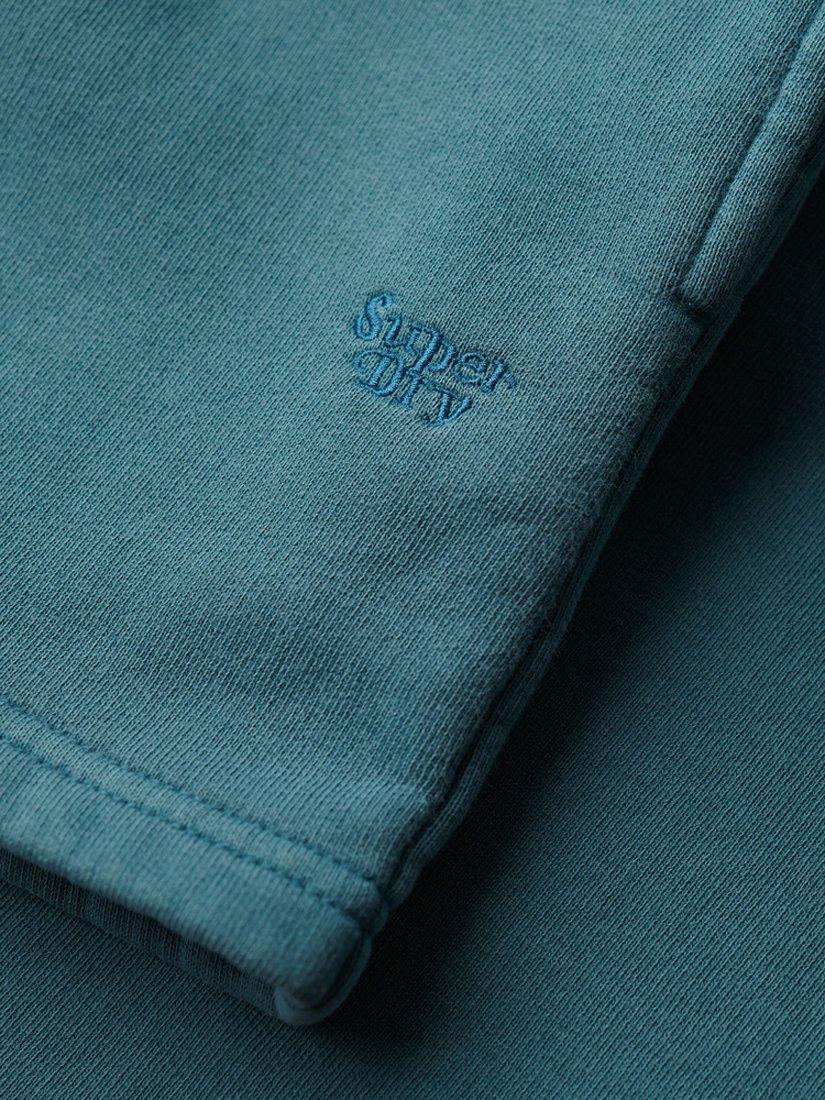 Product image 8 of 8, which shows Superdry Logo Velour Shorts, Hydro Dark Turquoise, 8