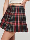 Superdry Check Mini Skirt, Navy Check