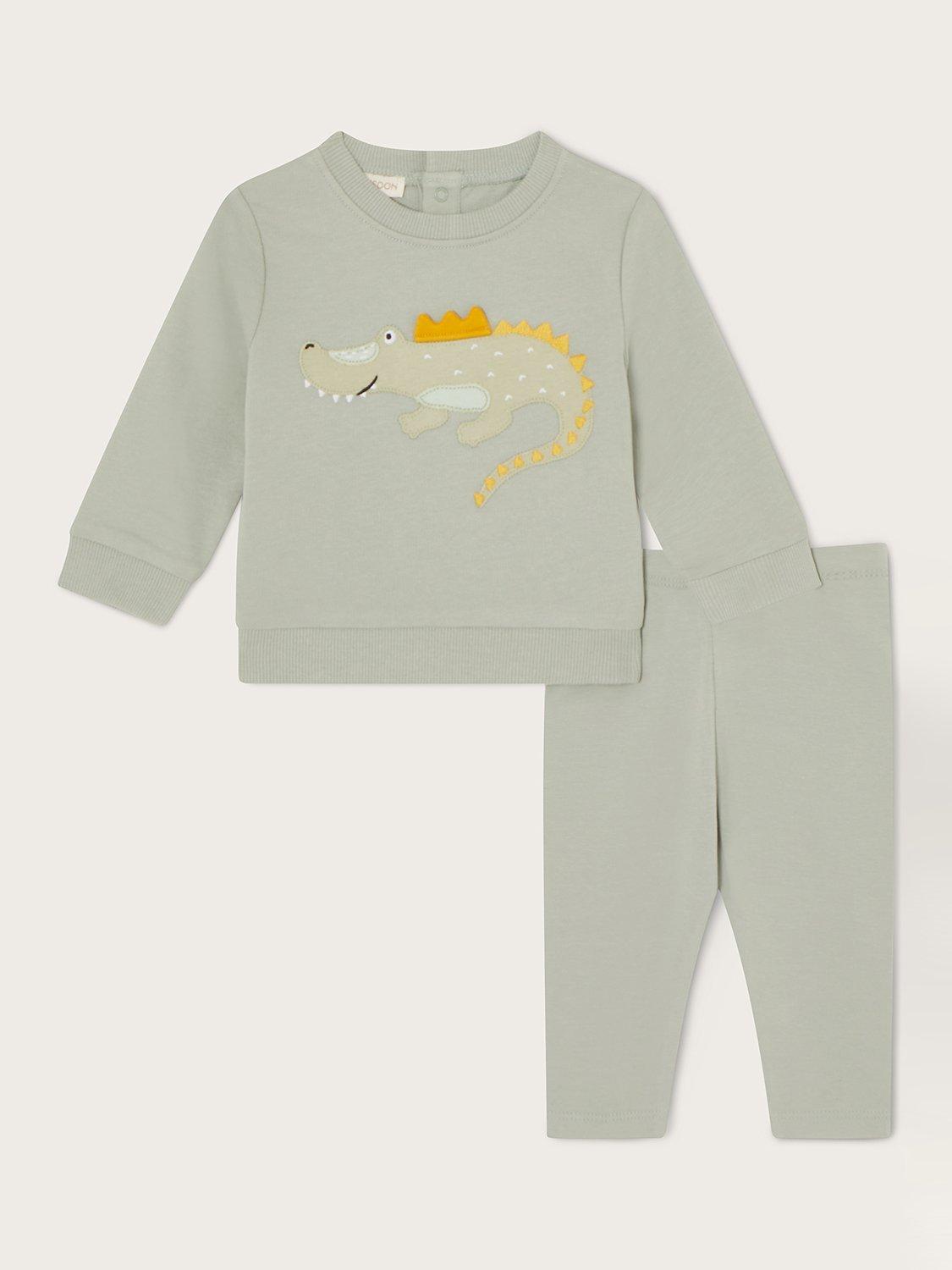 Monsoon Baby Sweatshirt & Joggers Set, Green
