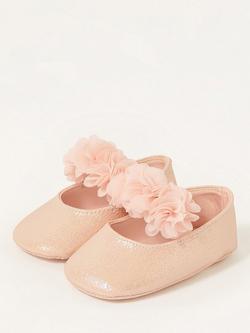 Monsoon Baby Textured Corsage Booties, Pink, Pink
