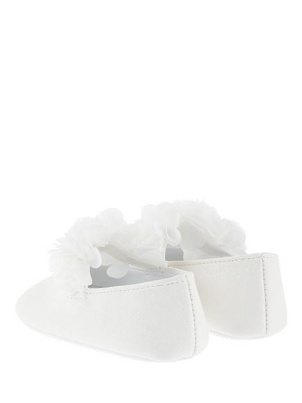 Monsoon Baby Shimmer Corsage Booties, Ivory - view 2, Ivory