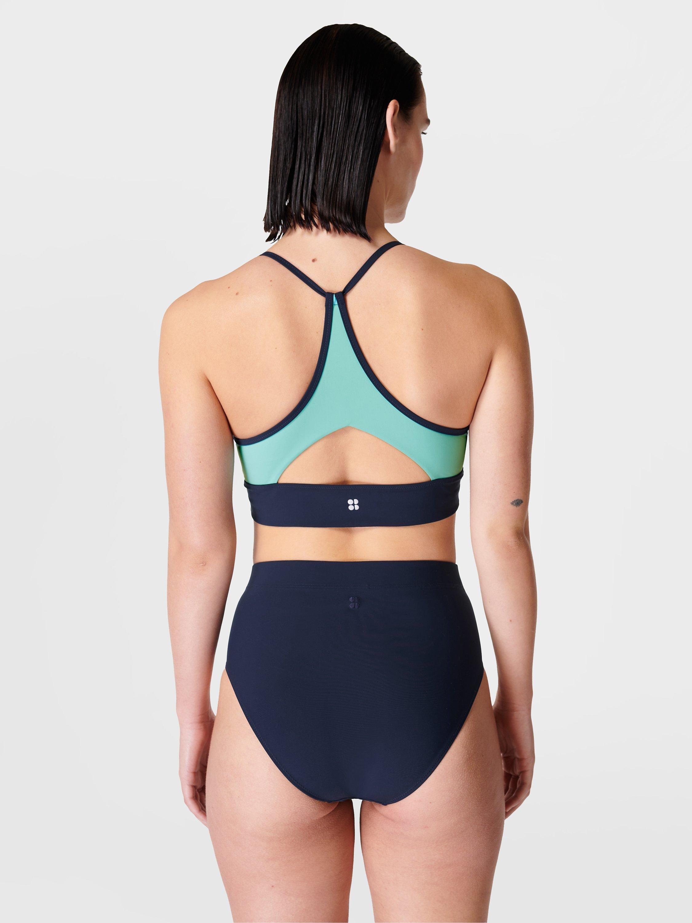 Product image 2 of 6, which shows Sweaty Betty Brook High Waist Bikini Bottoms, French Navy Blue, S