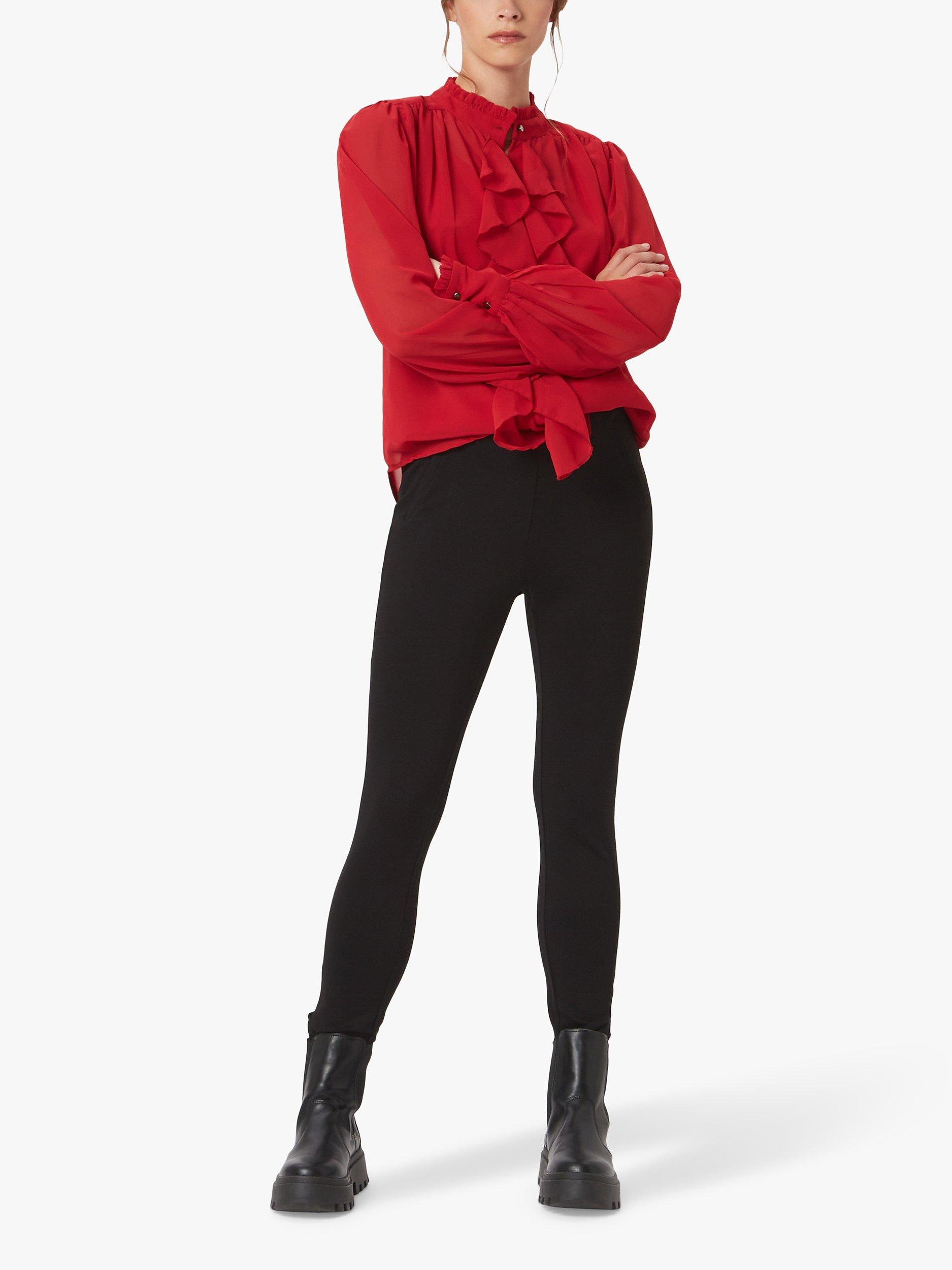 James Lakeland Split Hem Tapered Trousers, Black