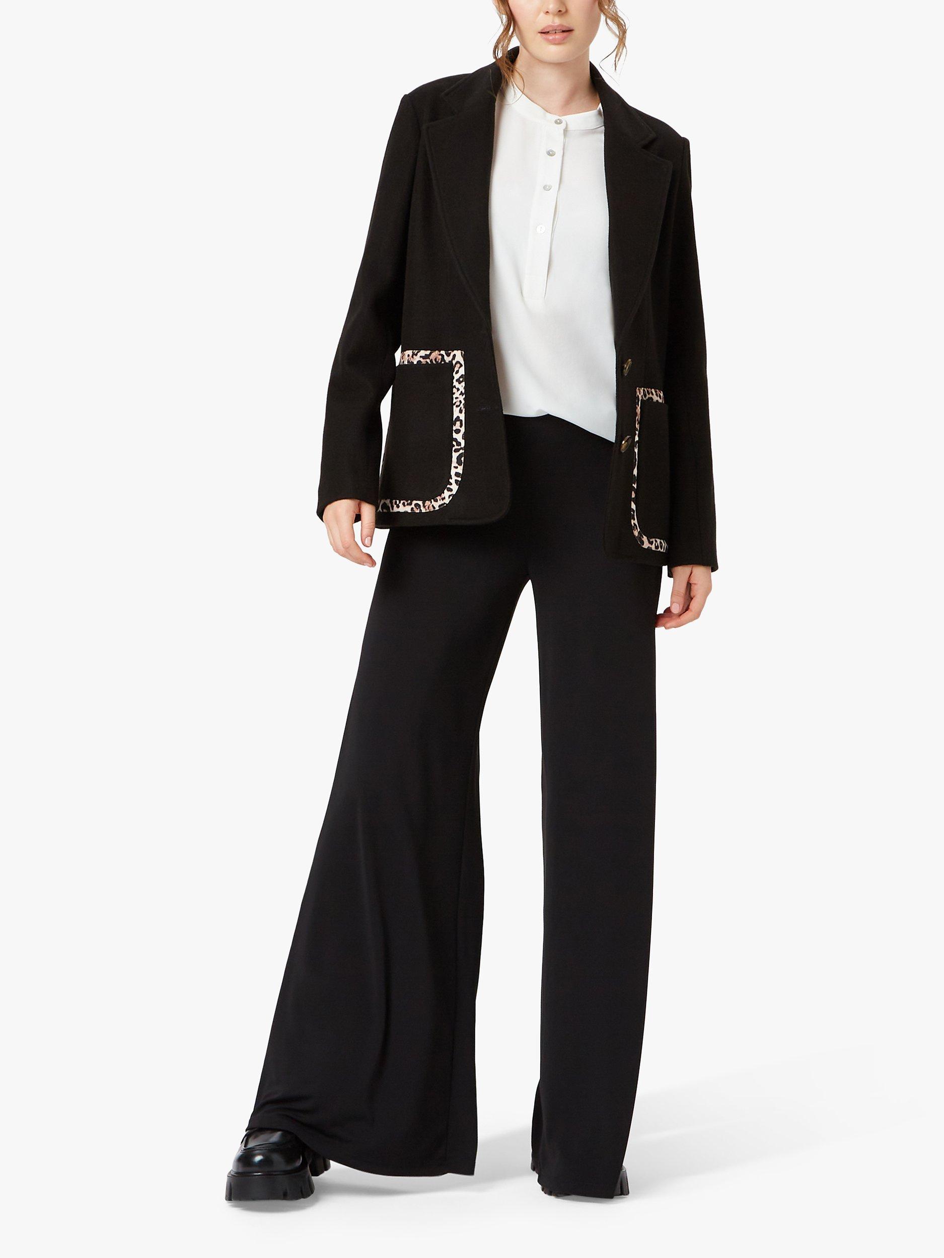 Product image 1 of 4, which shows James Lakeland Wide Leg Palazzo Trousers, Black, 8