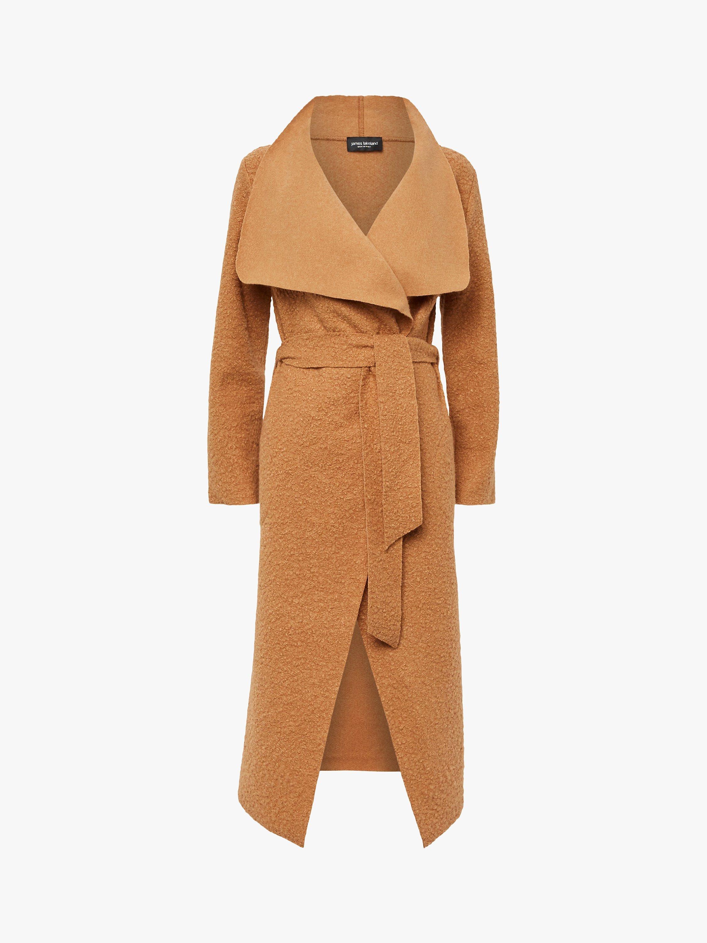 Product image 4 of 4, which shows James Lakeland Statement Lapel Collar Belted Coat, Camel, 14