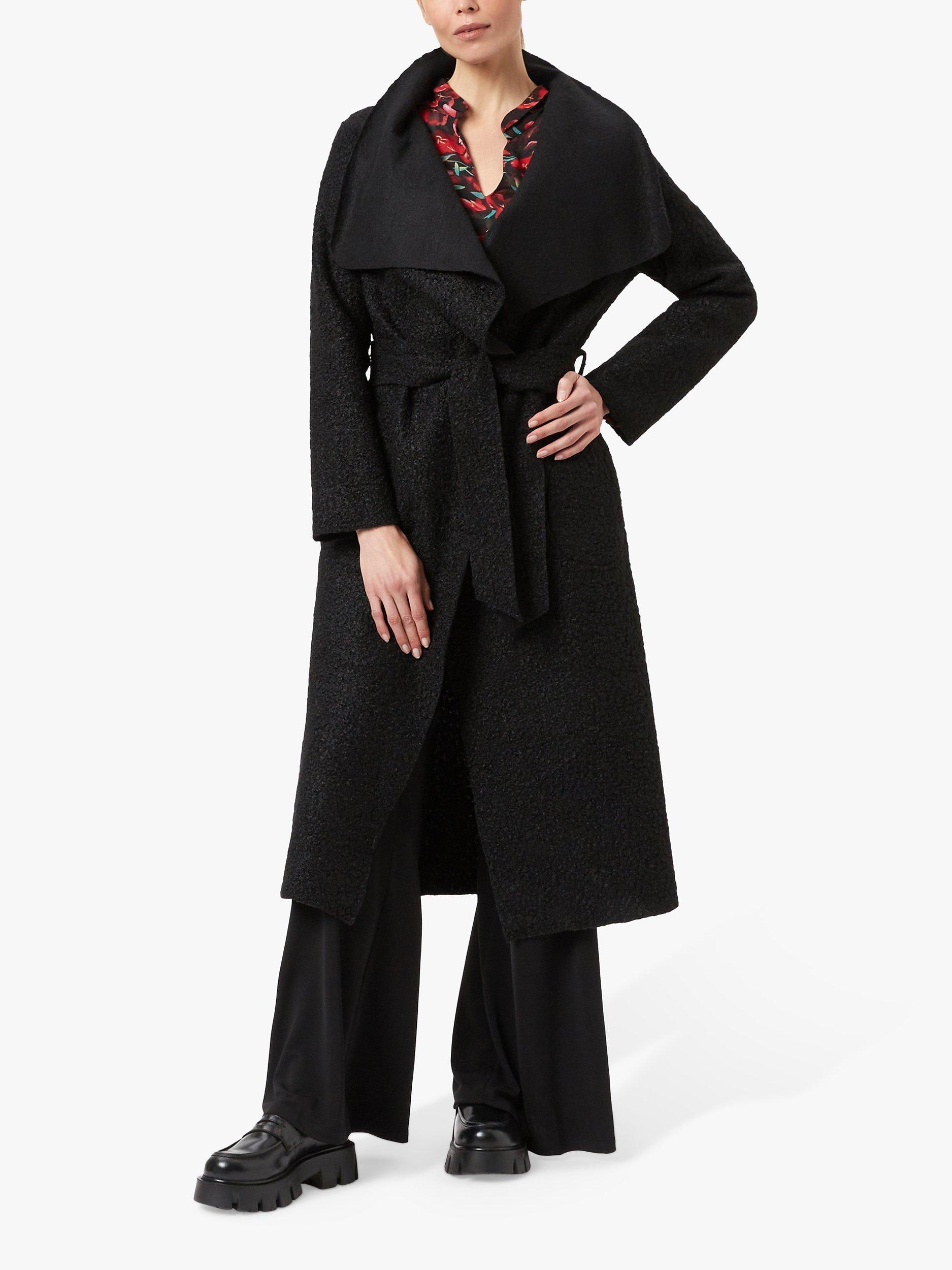 Product image 1 of 4, which shows James Lakeland Statement Lapel Collar Belted Coat, Black, 8
