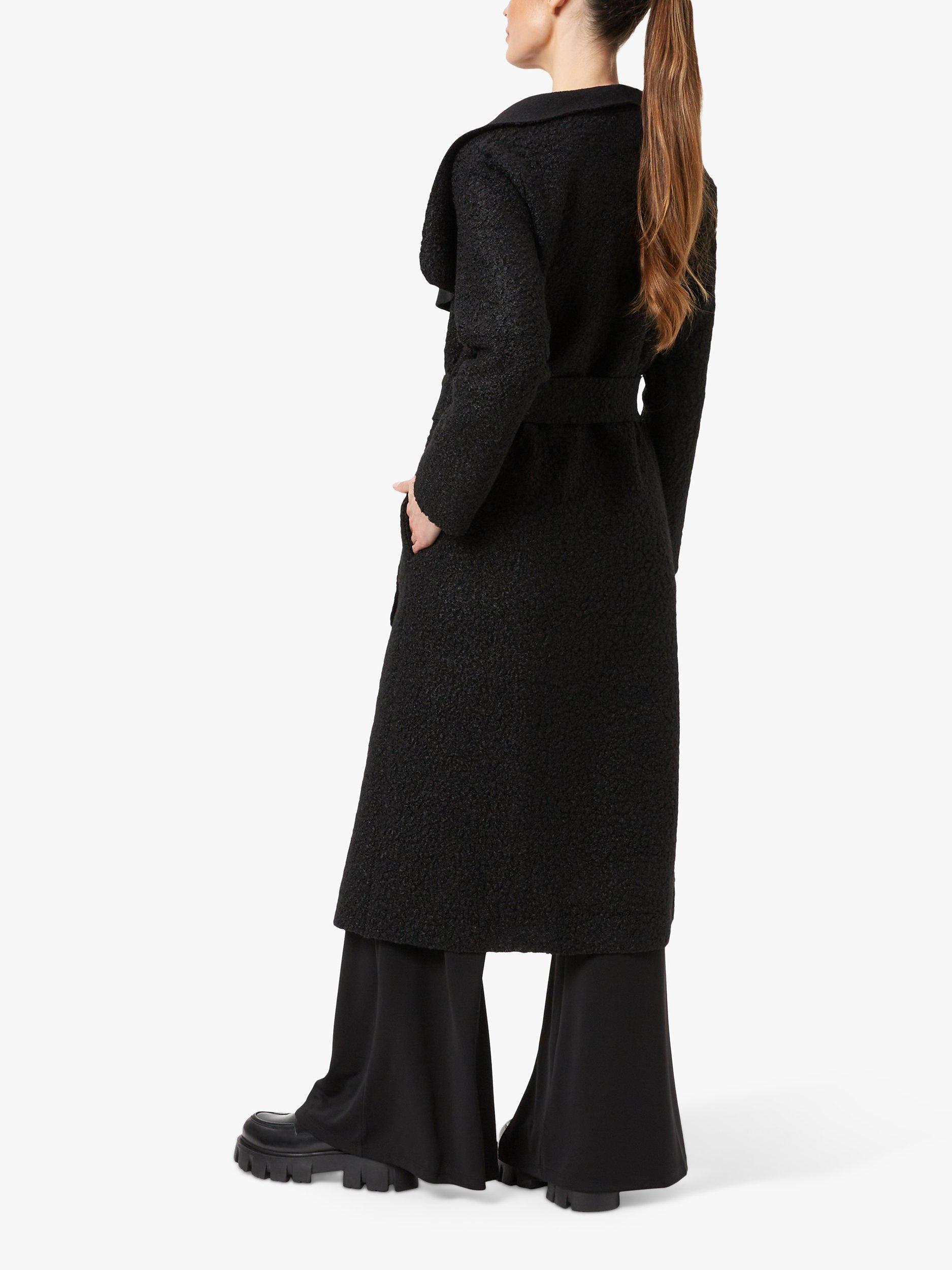 Product image 2 of 4, which shows James Lakeland Statement Lapel Collar Belted Coat, Black, 8
