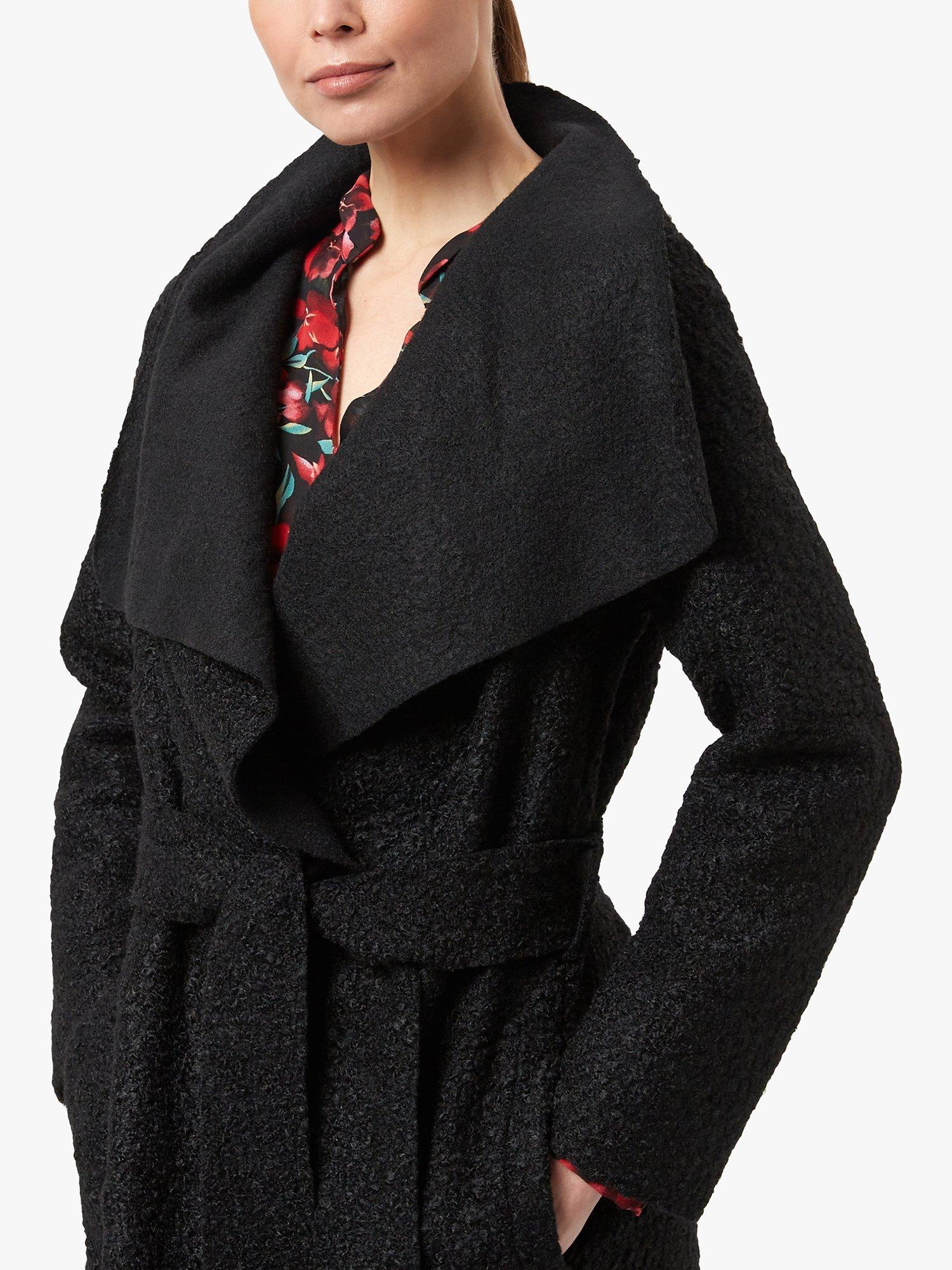 Product image 3 of 4, which shows James Lakeland Statement Lapel Collar Belted Coat, Black, 8