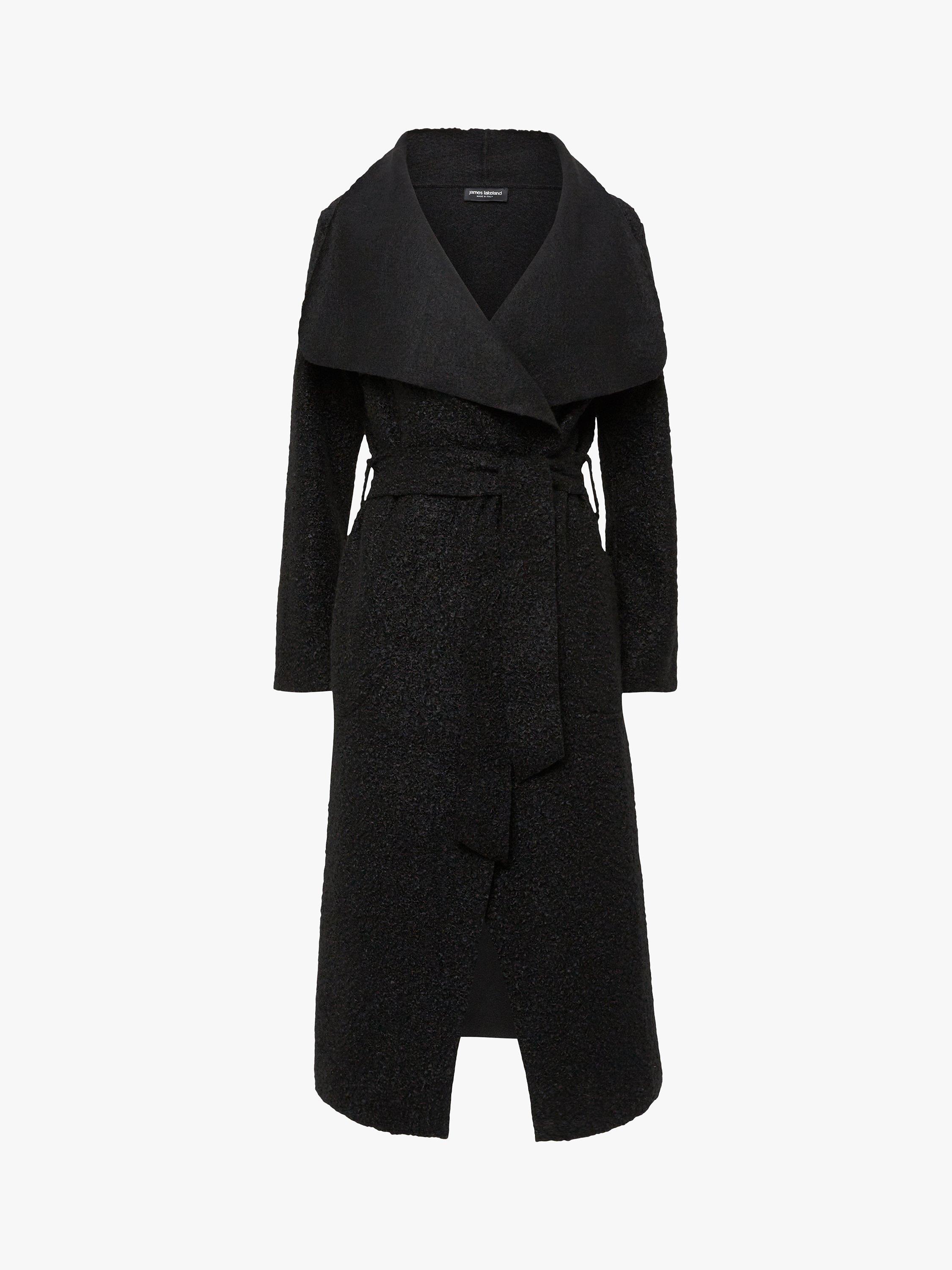 Product image 4 of 4, which shows James Lakeland Statement Lapel Collar Belted Coat, Black, 8