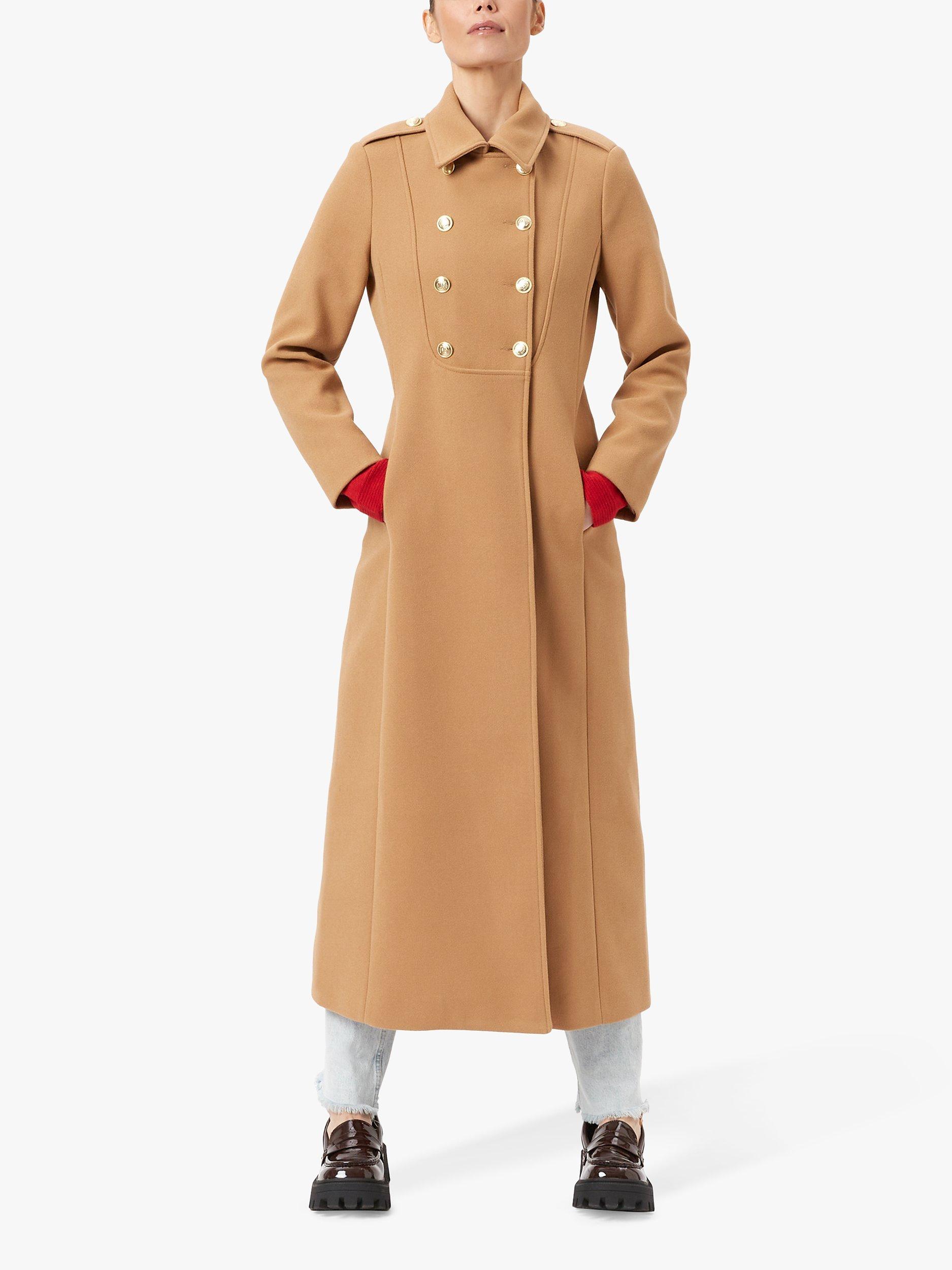 James Lakeland Double Breasted Long Military Coat, Camel