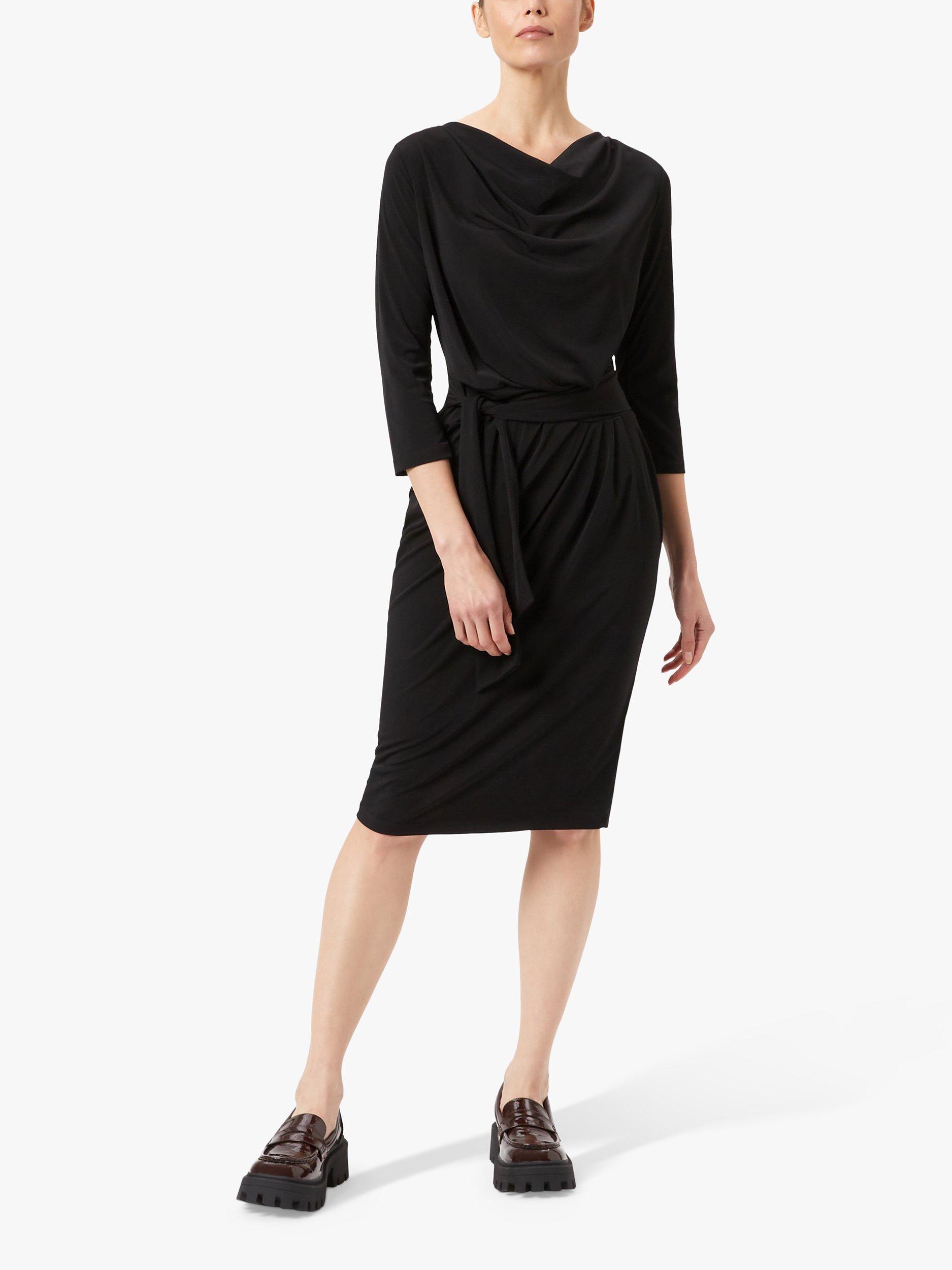 James Lakeland Ruched Belted Dress, Black