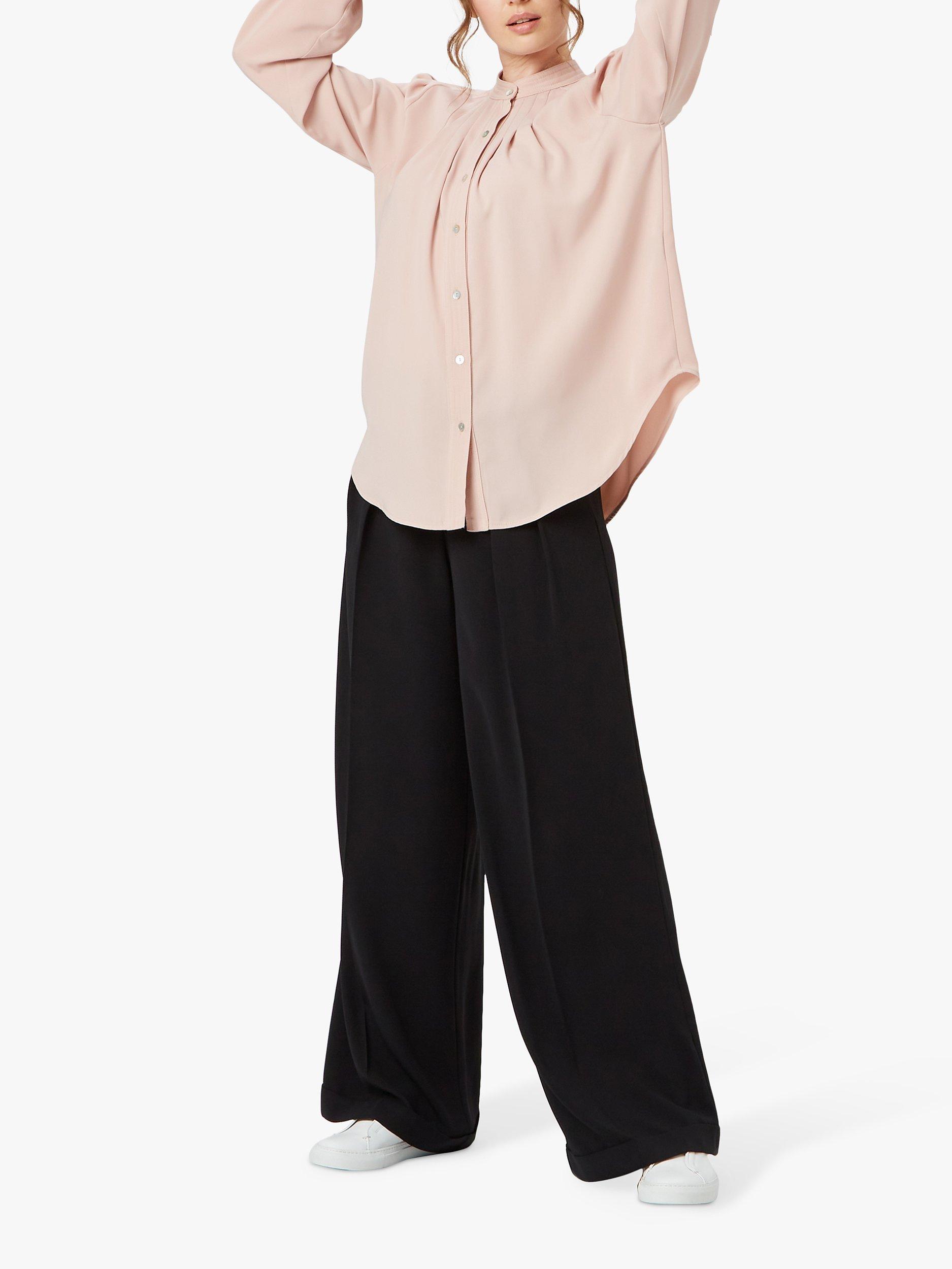 Product image 1 of 4, which shows James Lakeland Pintuck Detail Blouse, Nude, 8
