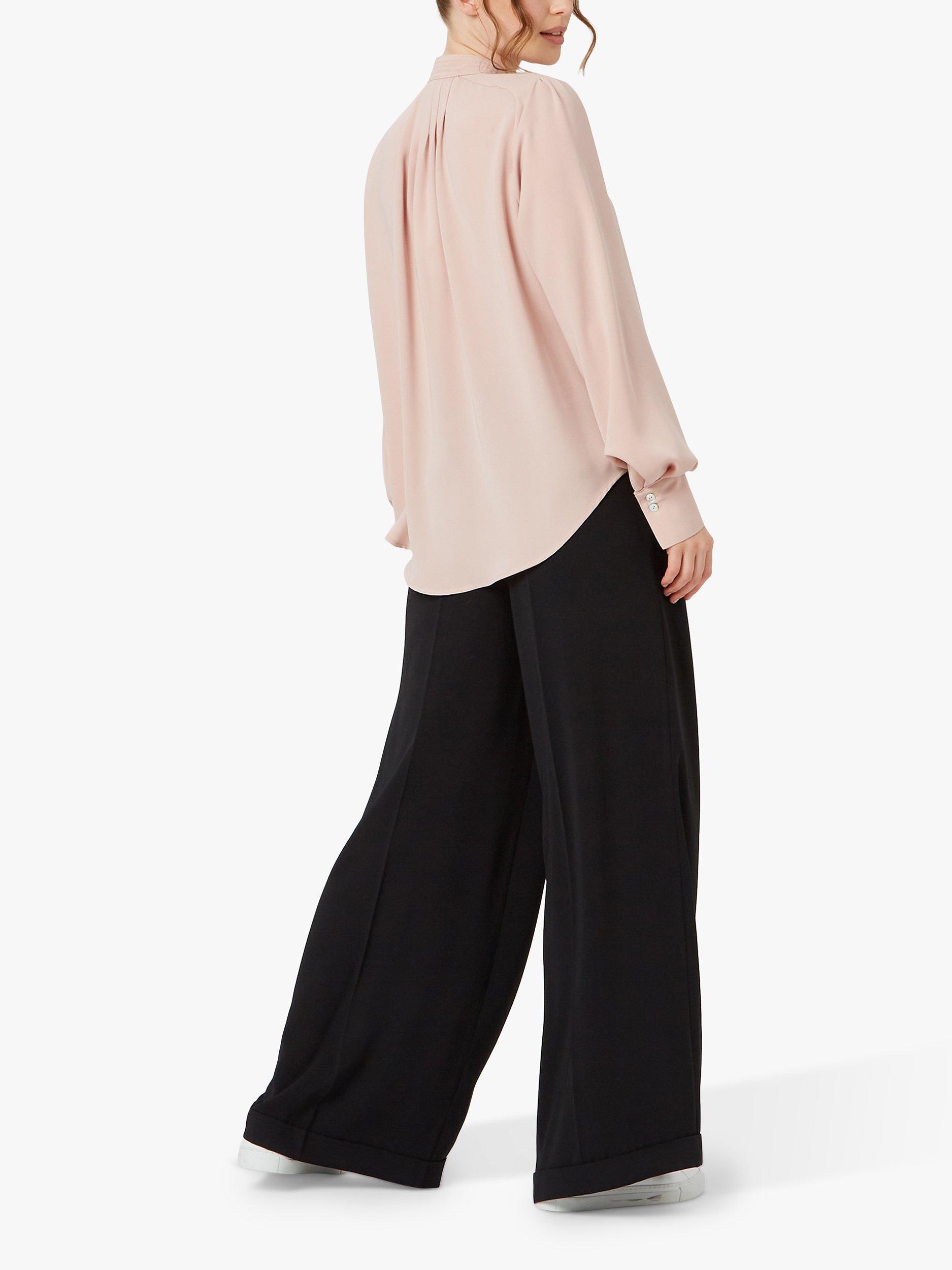 Product image 2 of 4, which shows James Lakeland Pintuck Detail Blouse, Nude, 8