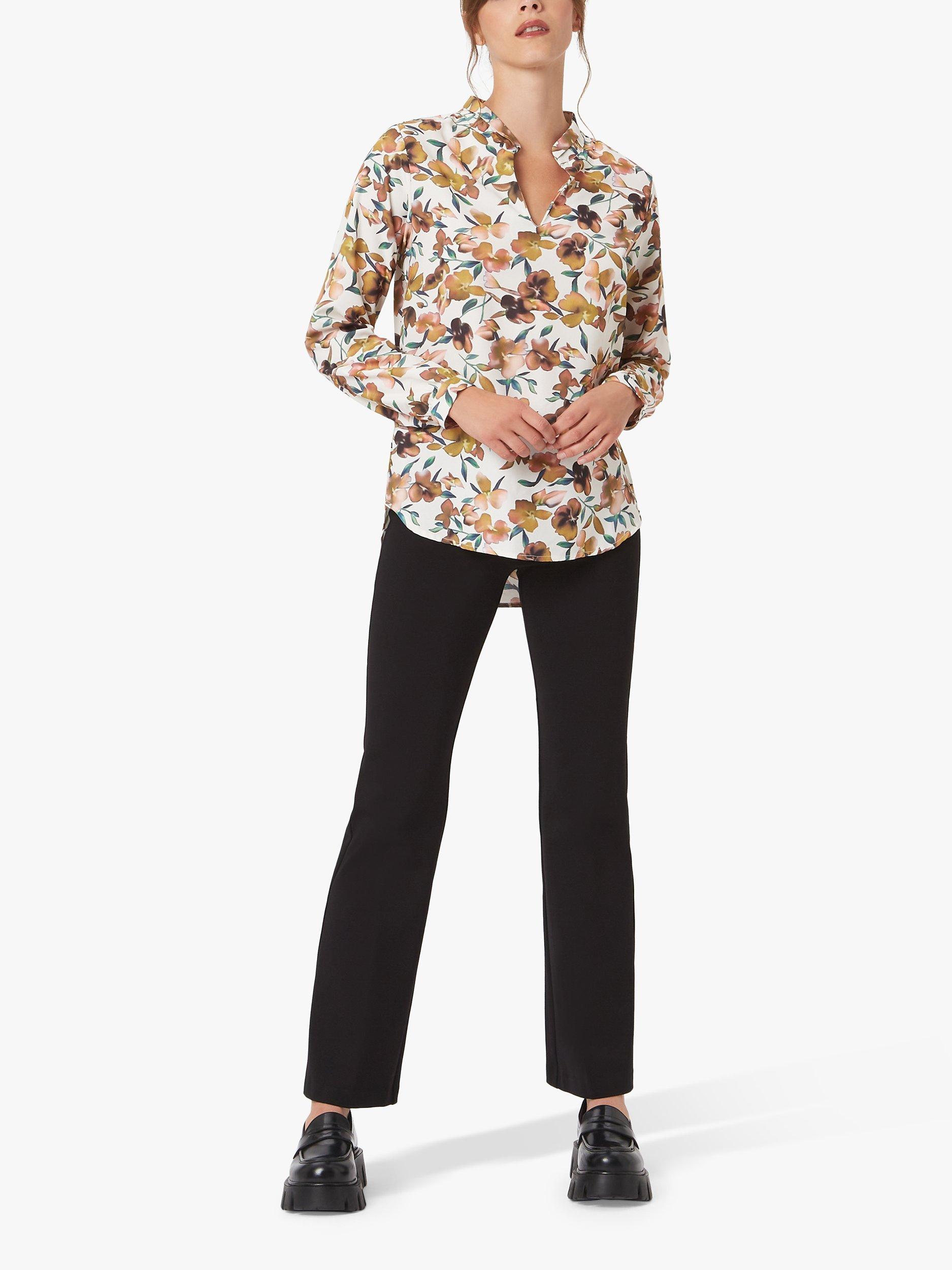 James Lakeland Floral Print Mandarin Collar Blouse