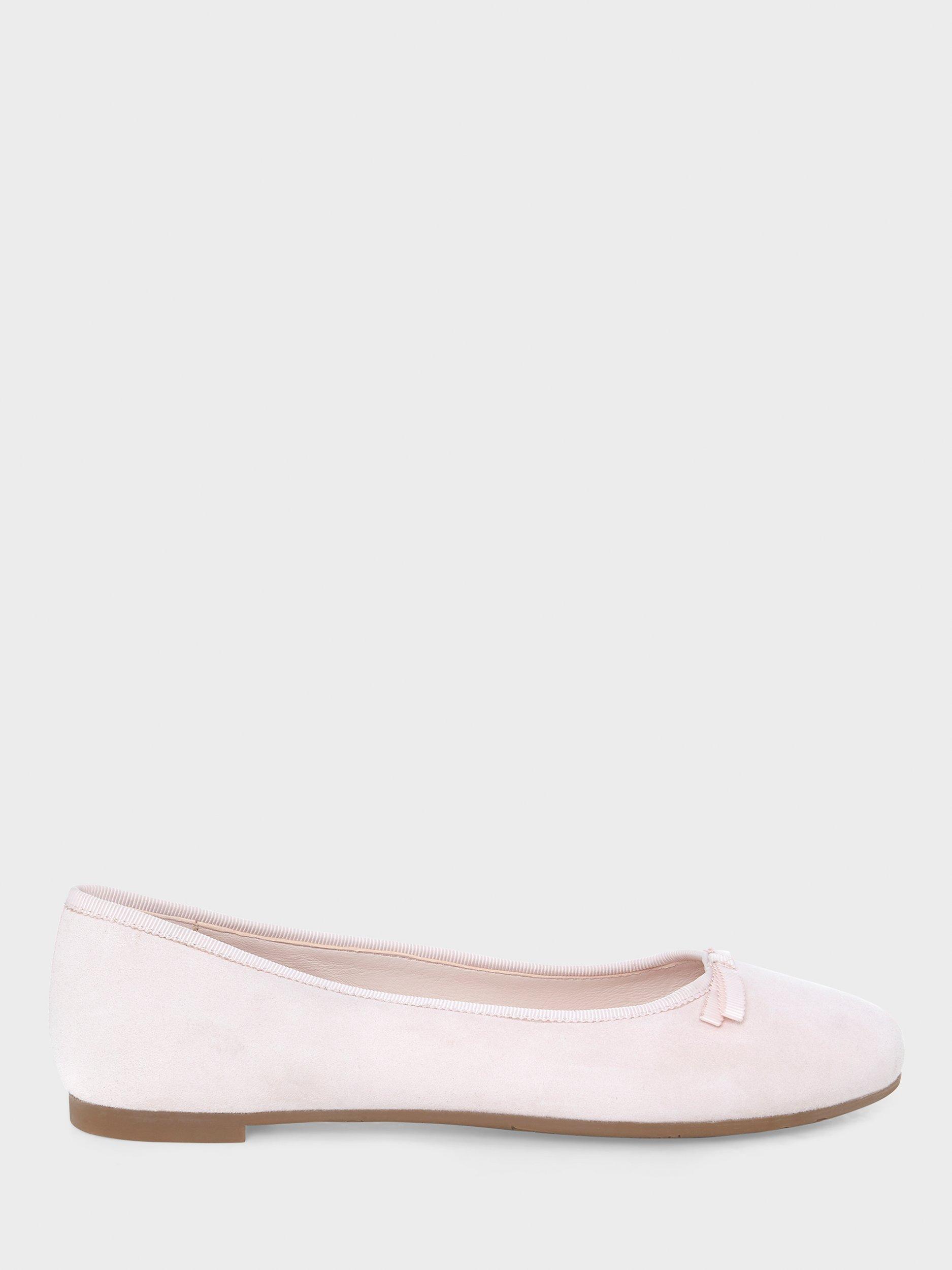 Hobbs Flo Suede Ballerina Pumps, Pale Pink