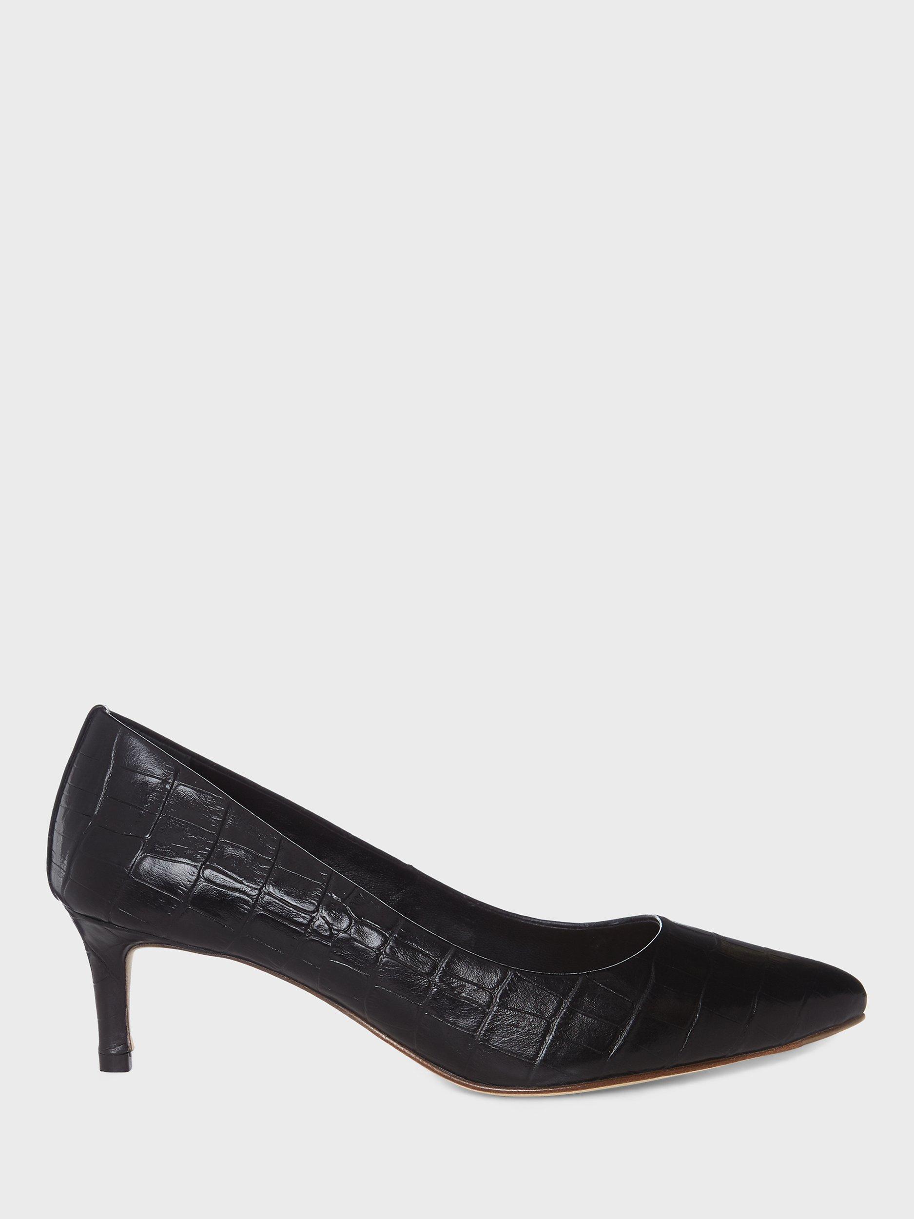 Hobbs Emma Leather Court Shoes, Black