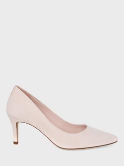 Hobbs Adrienne Suede Court Shoes, Pale Pink