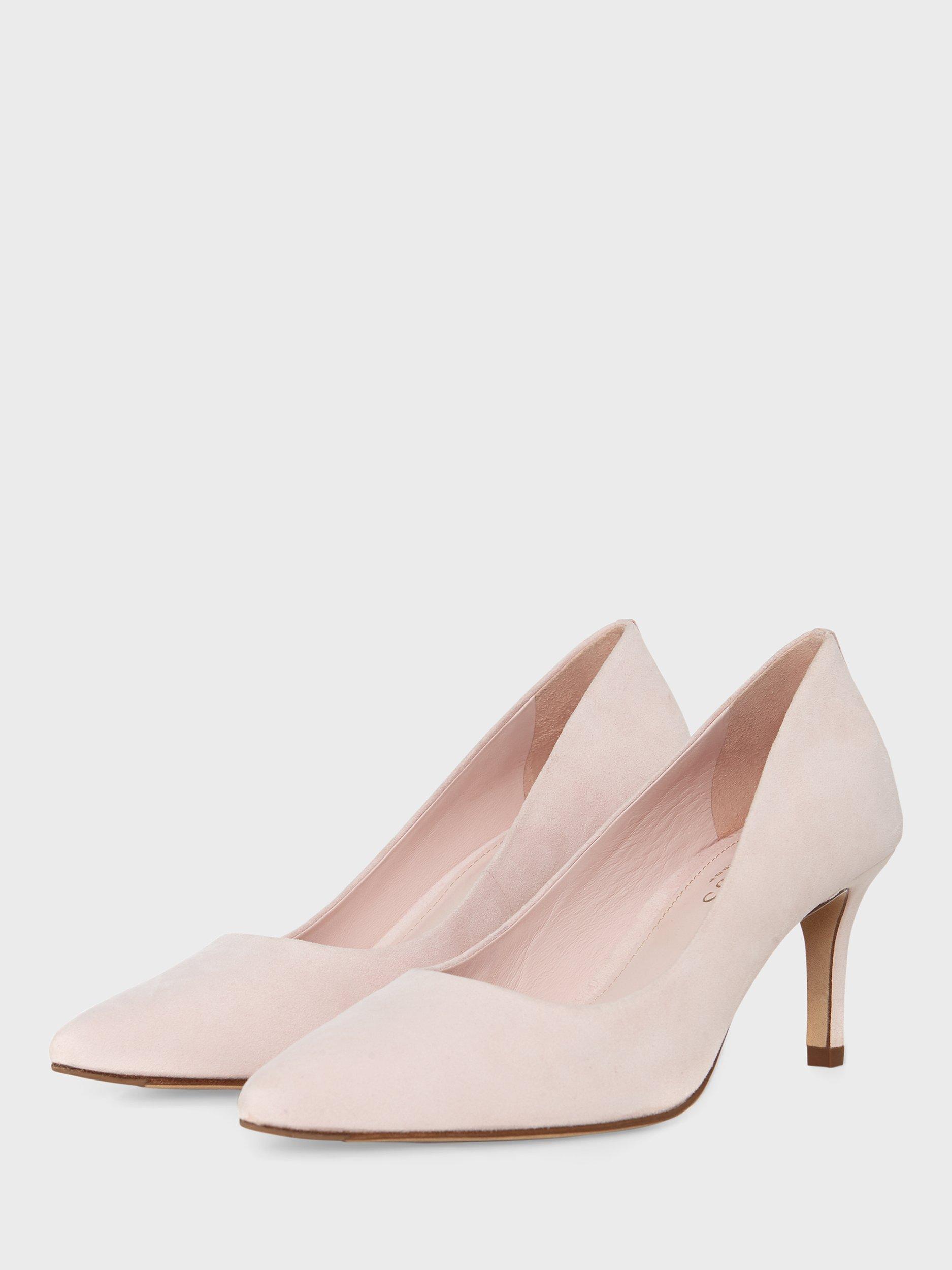 Product image 3 of 6, which shows Hobbs Adrienne Suede Court Shoes, Pale Pink, 7
