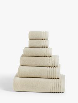 John Lewis Micro-Fresh Ultra Soft Cotton Towels, Linen