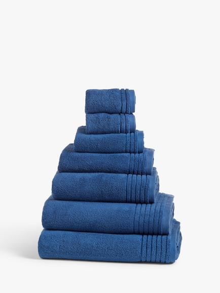 John Lewis Ultra Soft Cotton Towels, Blue