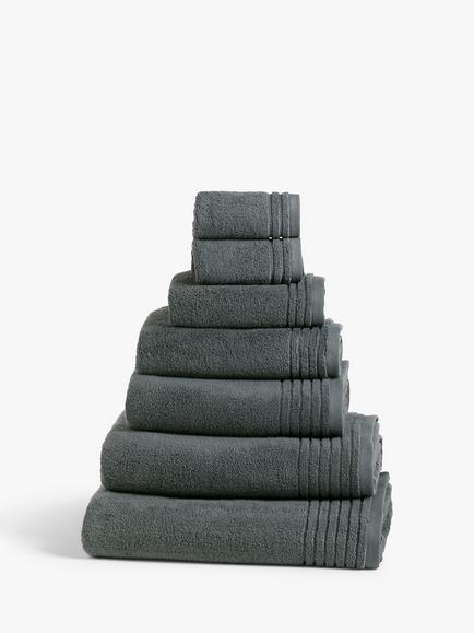 John Lewis Ultra Soft Cotton Towels, Dark Steel